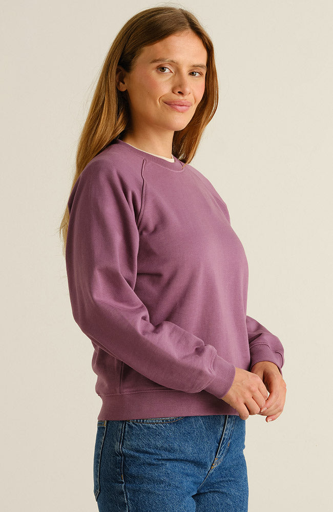 DEDICATED womens vegan Sweatshirt Ystad Base Berry Purple