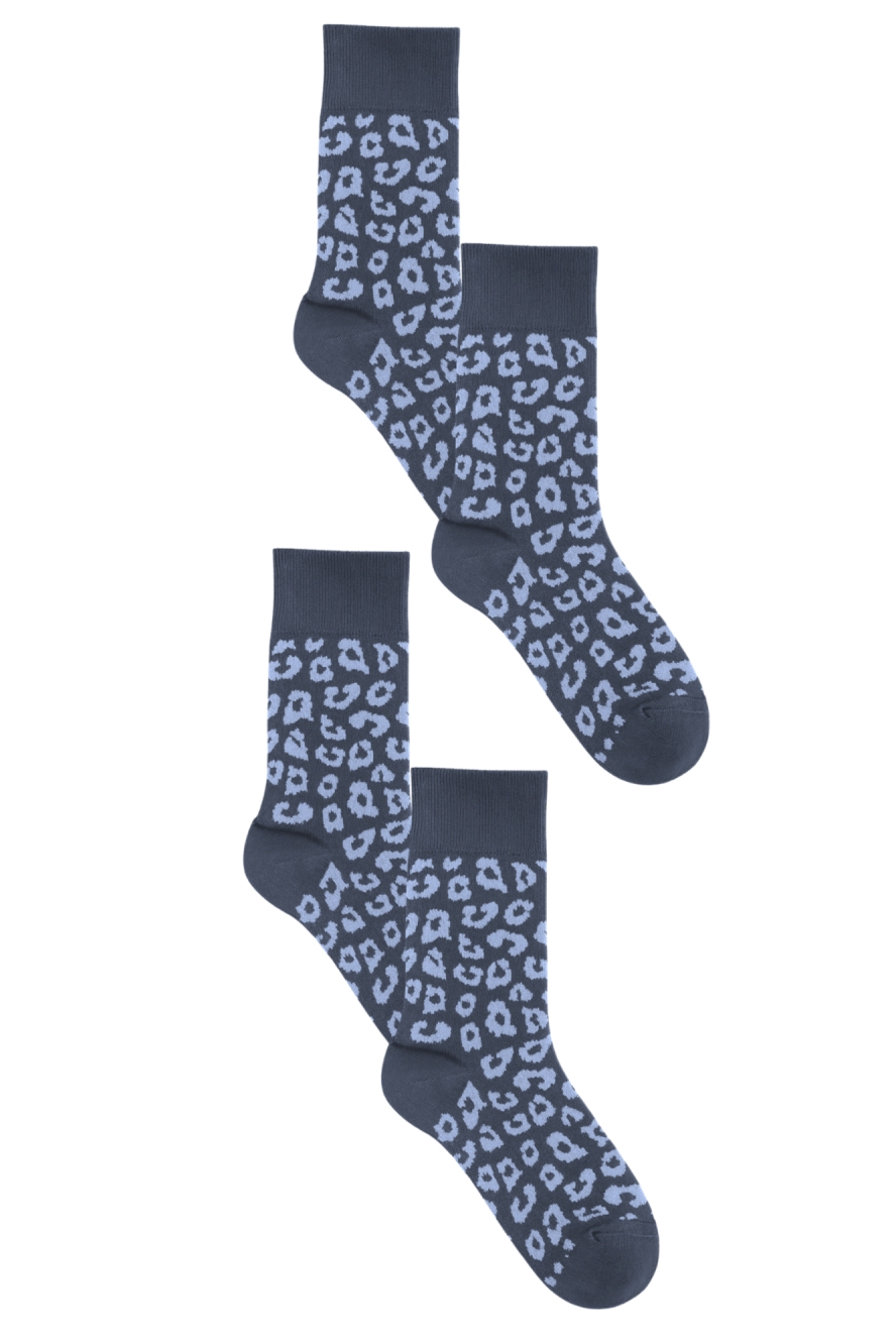 Albero Natur womens vegan Multipack 4x Socks Leo Unisex Lavender/ Indigo