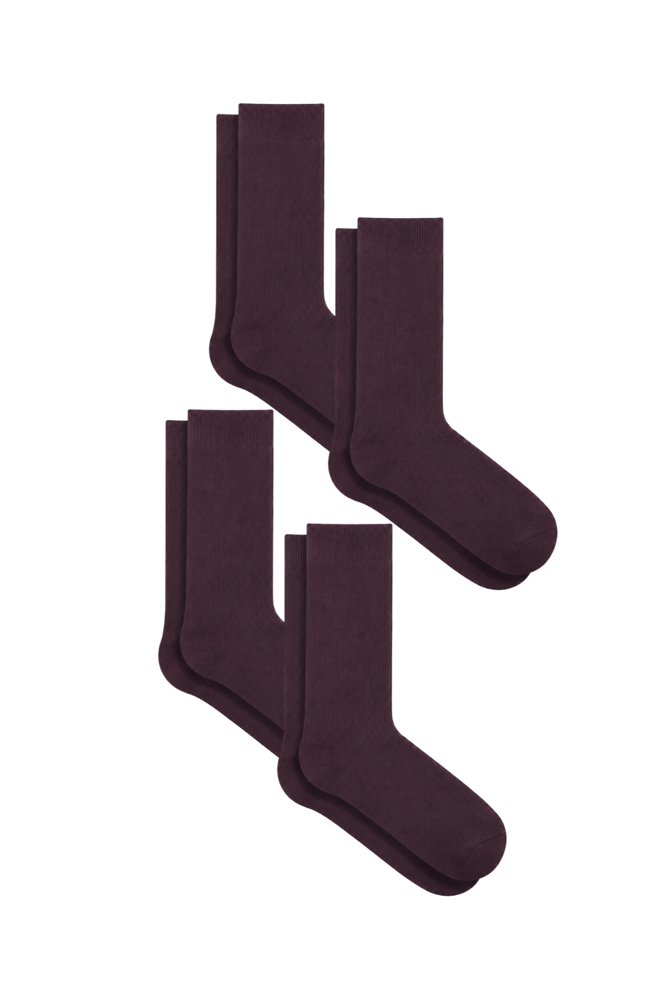 Albero Natur womens vegan Multipack 4x Socks Business Grape