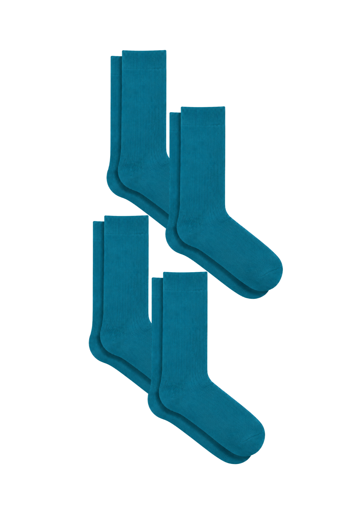 Albero Natur womens vegan Multipack 4x Socks Business Deep Sea Green