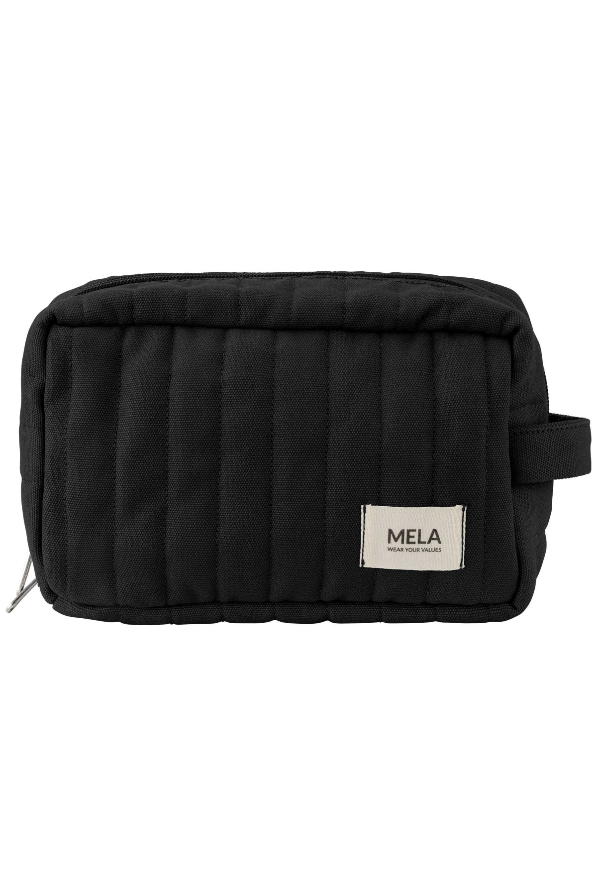 MELA womens vegan Toiletry Bag Paveen Black
