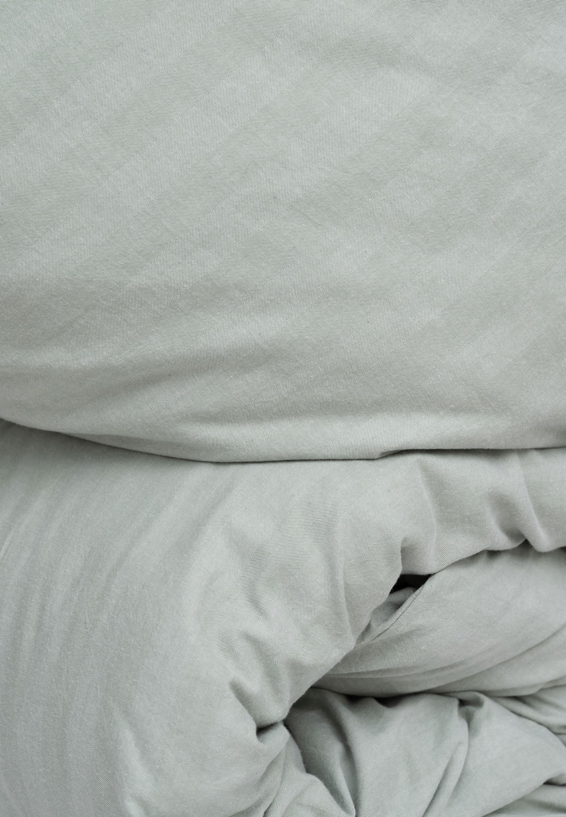 MELA unisex vegan Bedding Set Himanshu Herbal Green Herringbone