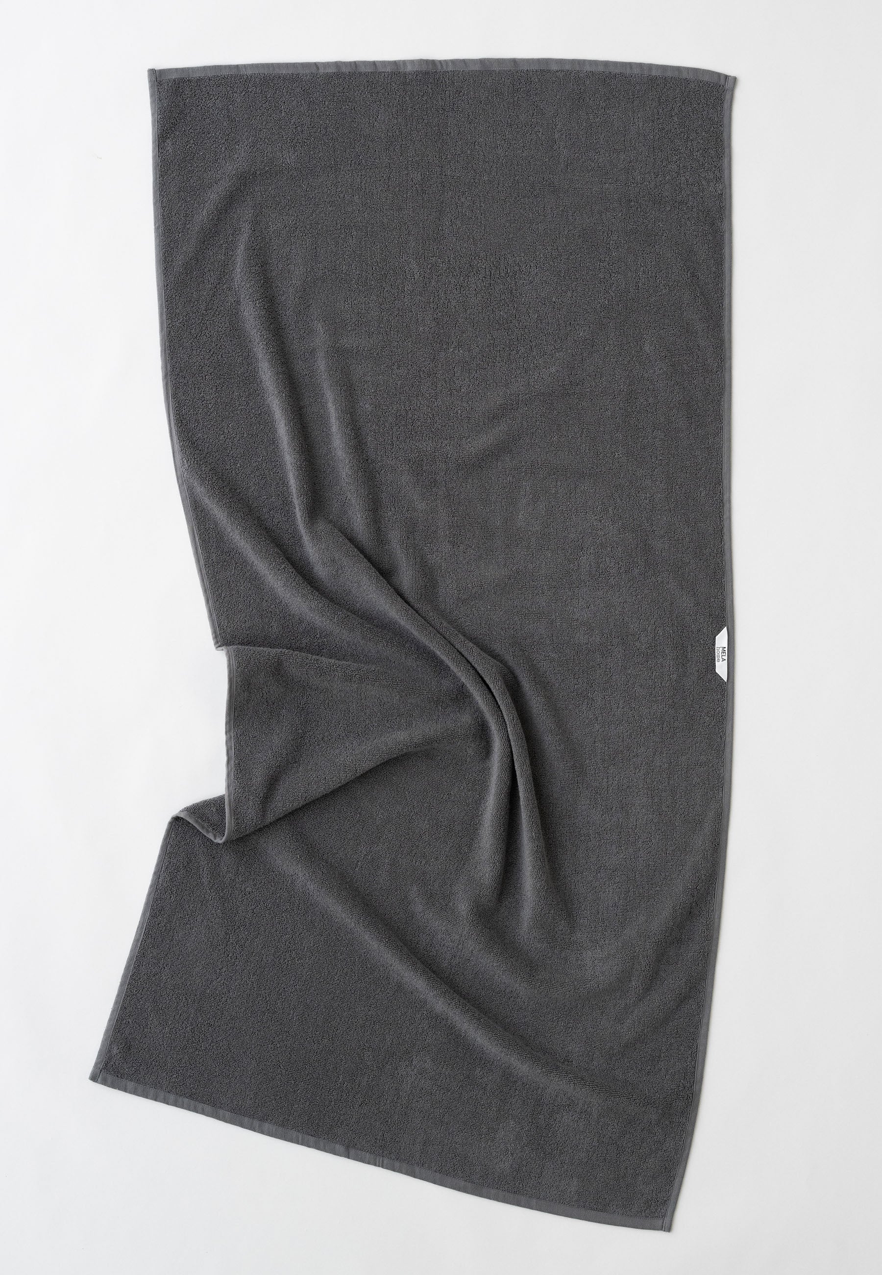MELA unisex vegan Bath Towel Tanvi Basalt Grey