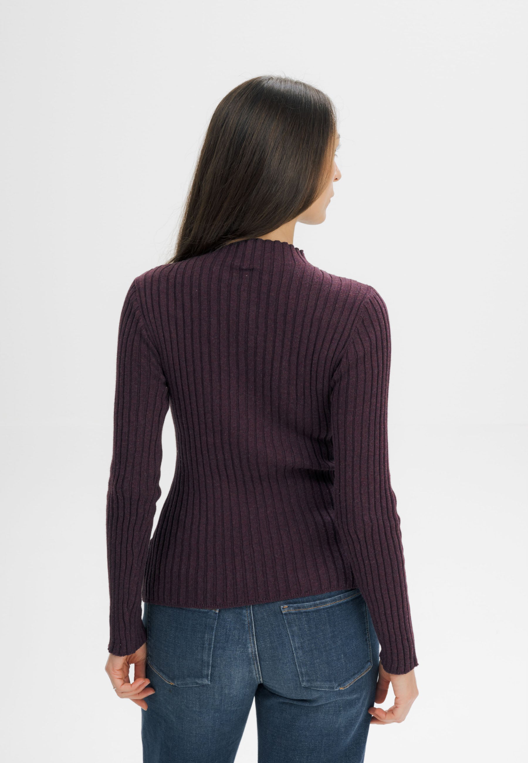MELA womens vegan Knit Sweater Namari Elderberry Melange