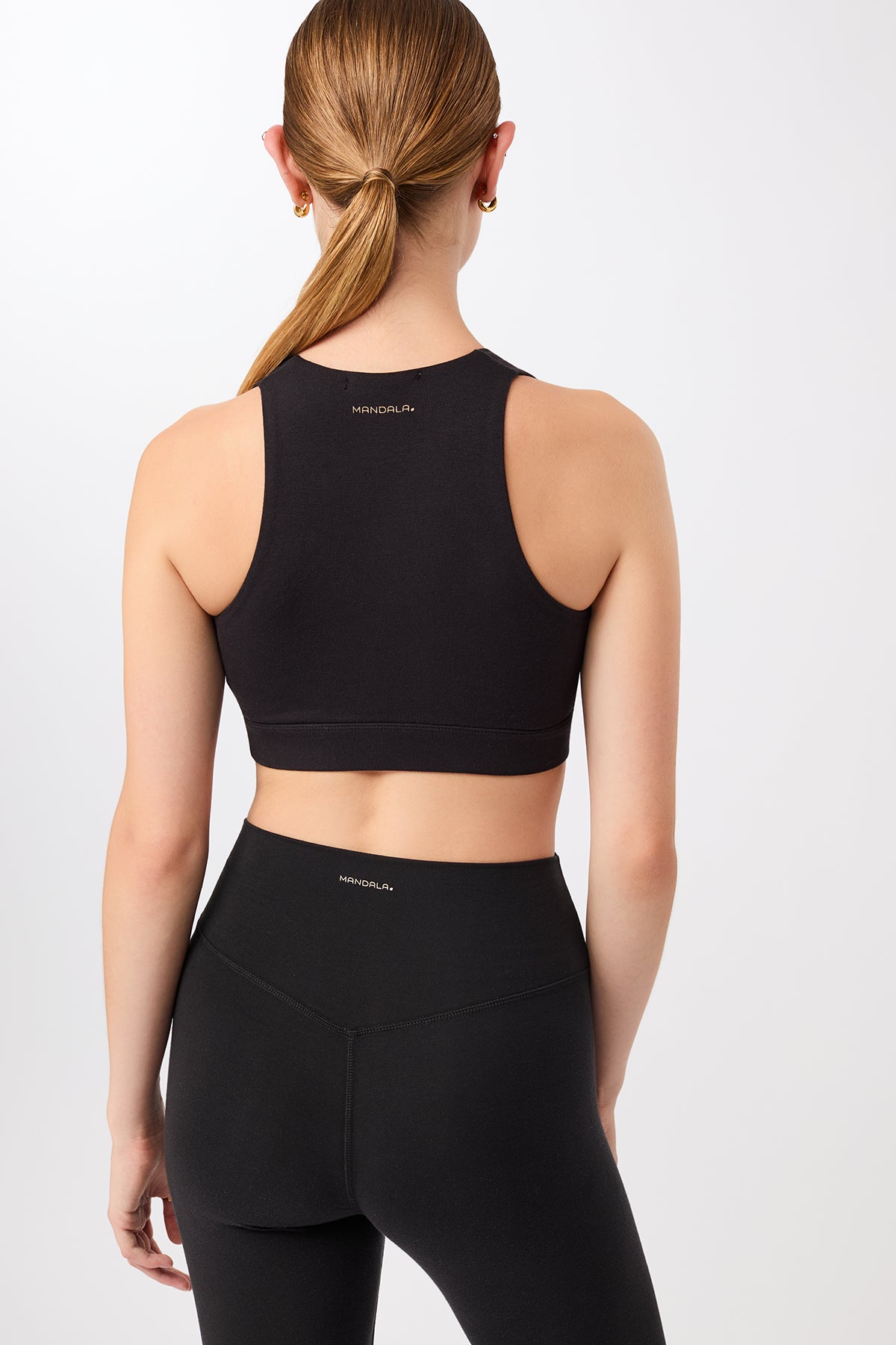 MANDALA womens vegan Sports Bra Black