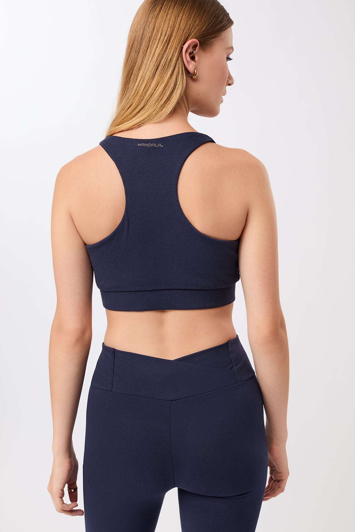 MANDALA womens vegan Sports Bra Rib Night Sky