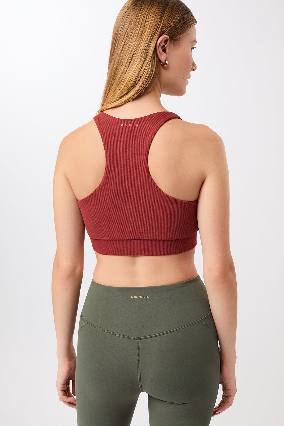 MANDALA womens vegan Sports Bra Rib Siena