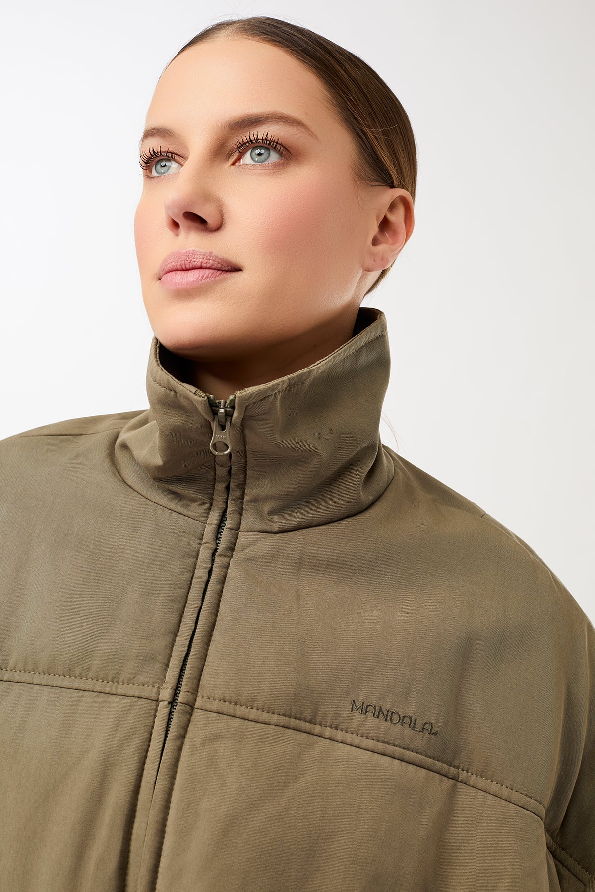 MANDALA womens vegan Blouson Jacket Modern Moss
