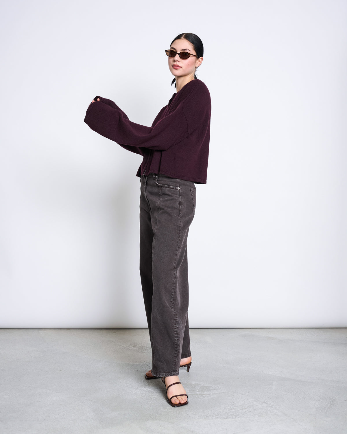JAN 'N JUNE womens vegan Jeans Barrel Leg Denim Faya Mud