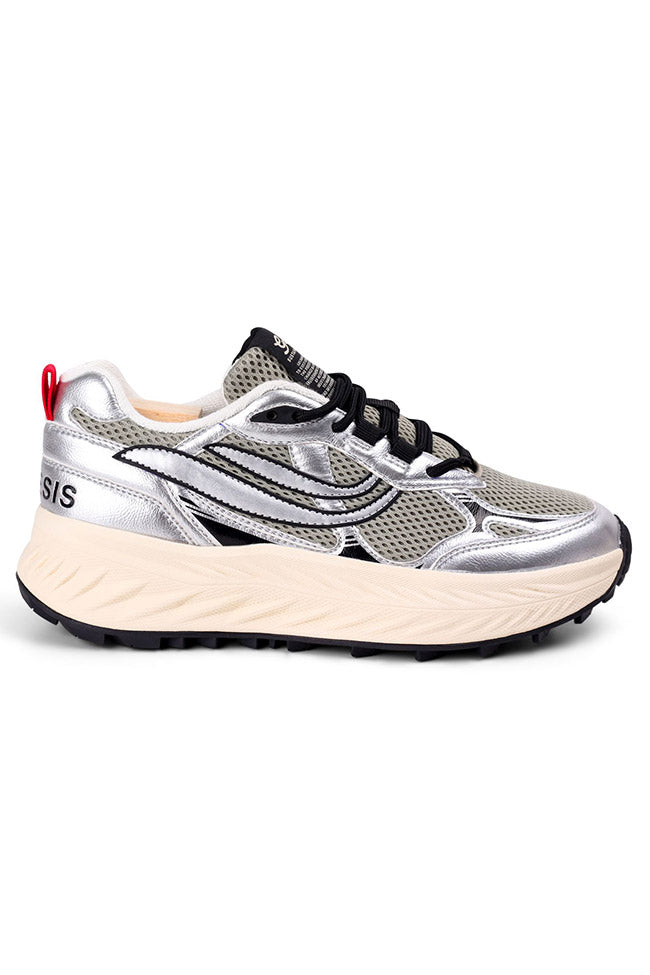 Genesis womens vegan Sneakers G-Eco 99 Bulky Silver/ Olive
