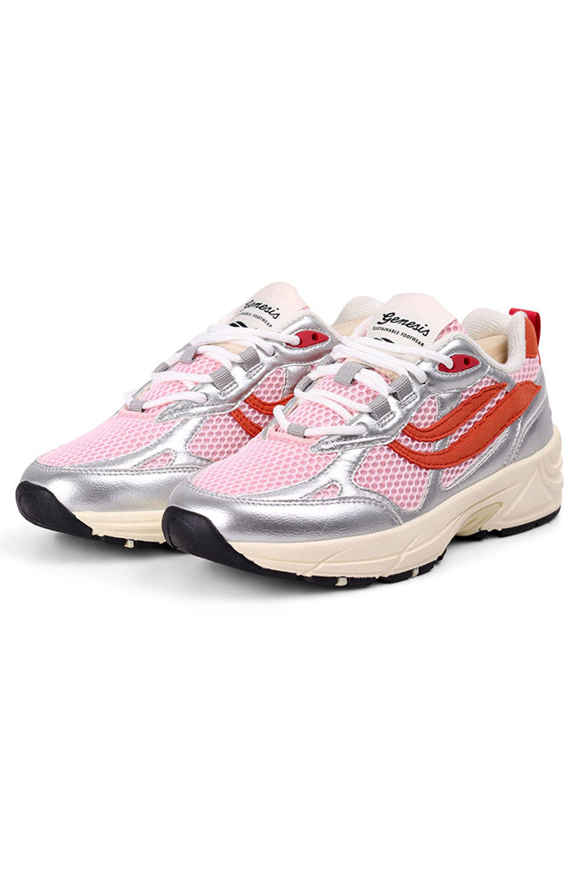 Genesis womens vegan Sneakers G-Eco 99 Multi Silver /Orange/ Pink