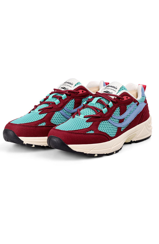 Genesis womens vegan Sneakers G-Eco 99 Multi Wine/ Blue/ Turquoise
