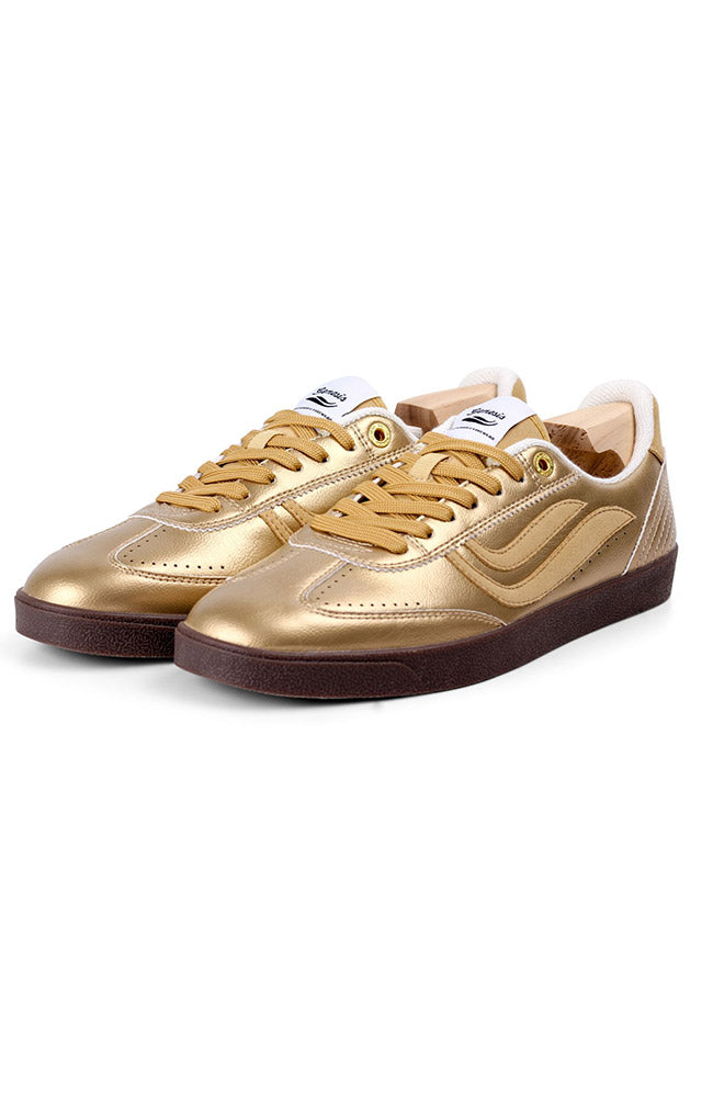 Genesis womens vegan Sneakers G-Volley Metallic Gold