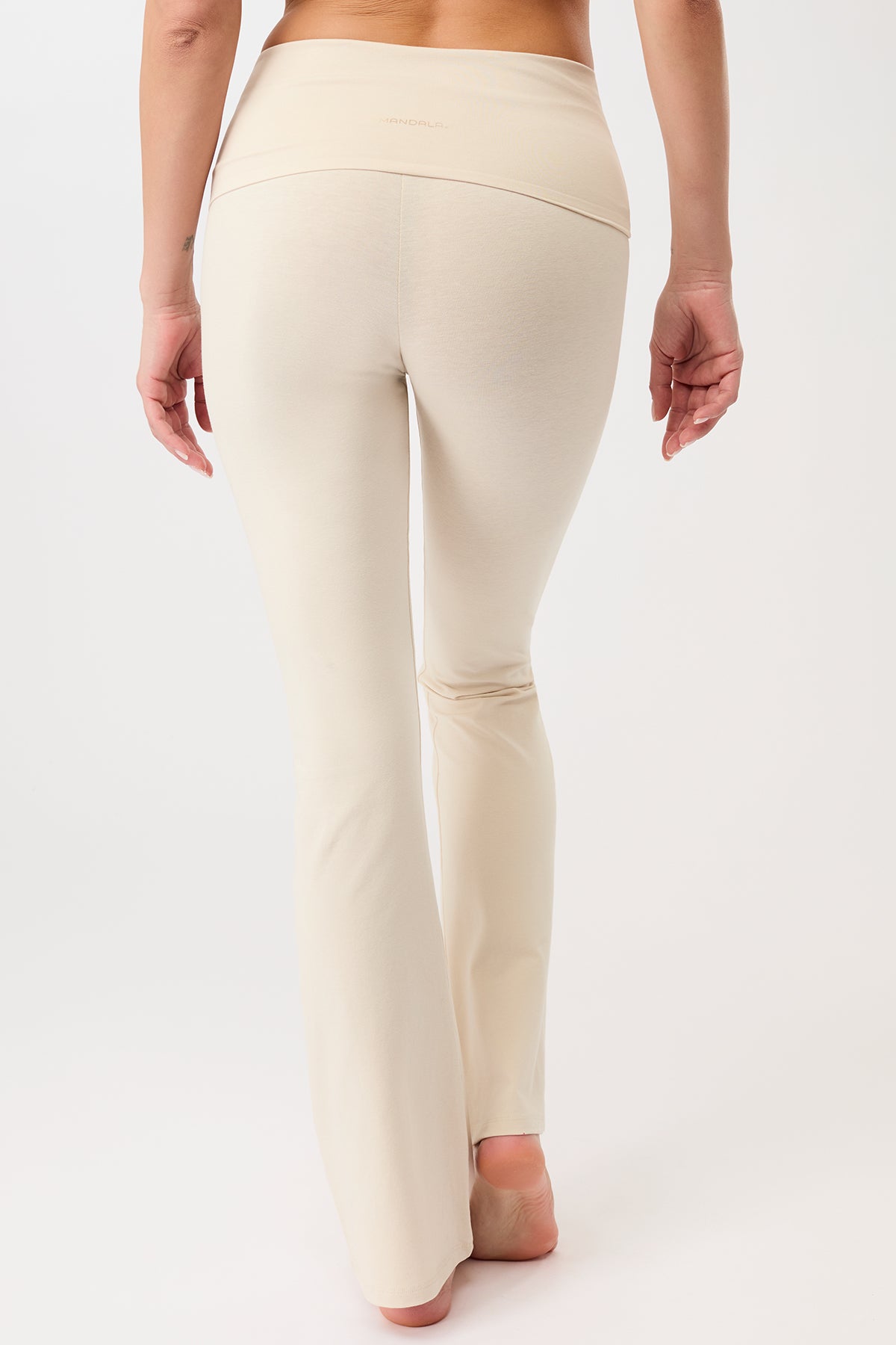 MANDALA womens vegan Pants Classic Rolldown Morning White