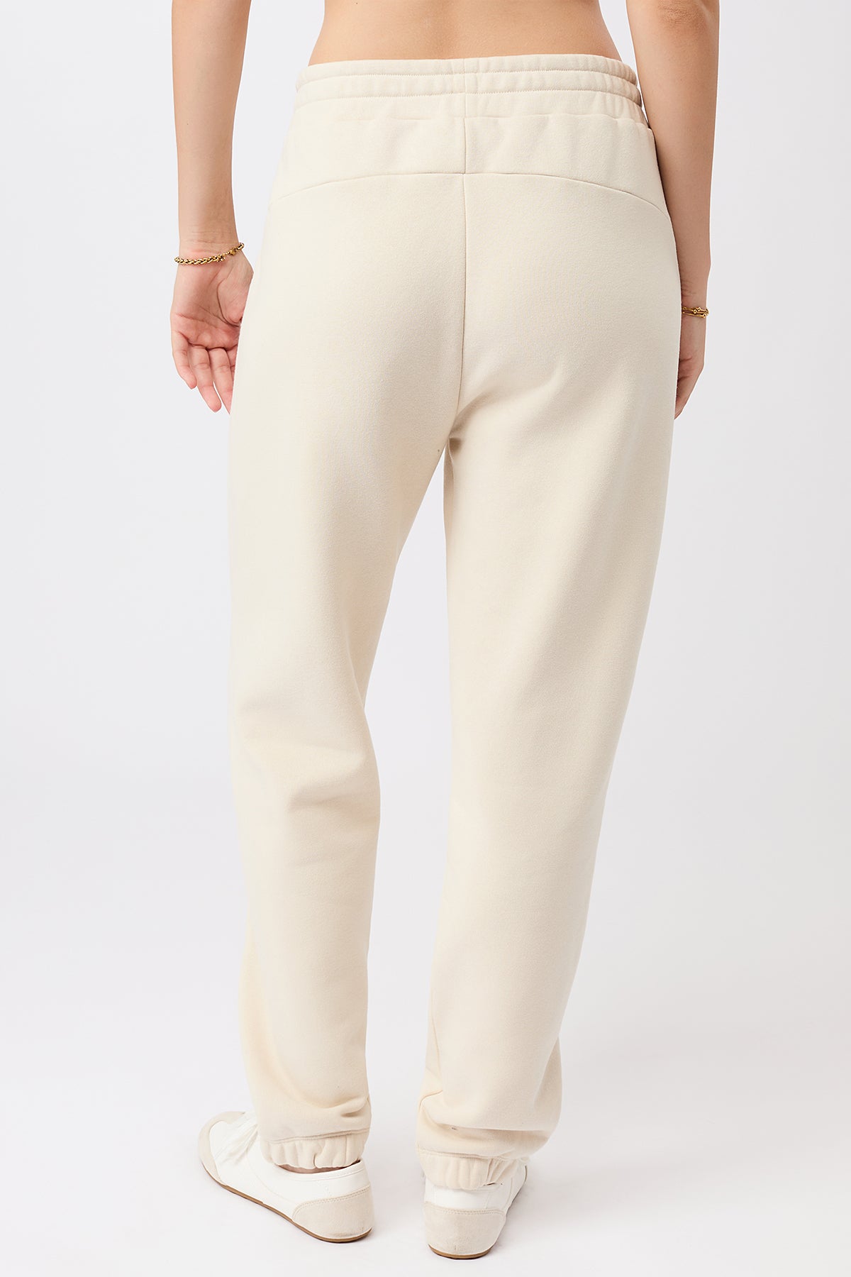 MANDALA womens vegan Joggers Venice Morning White