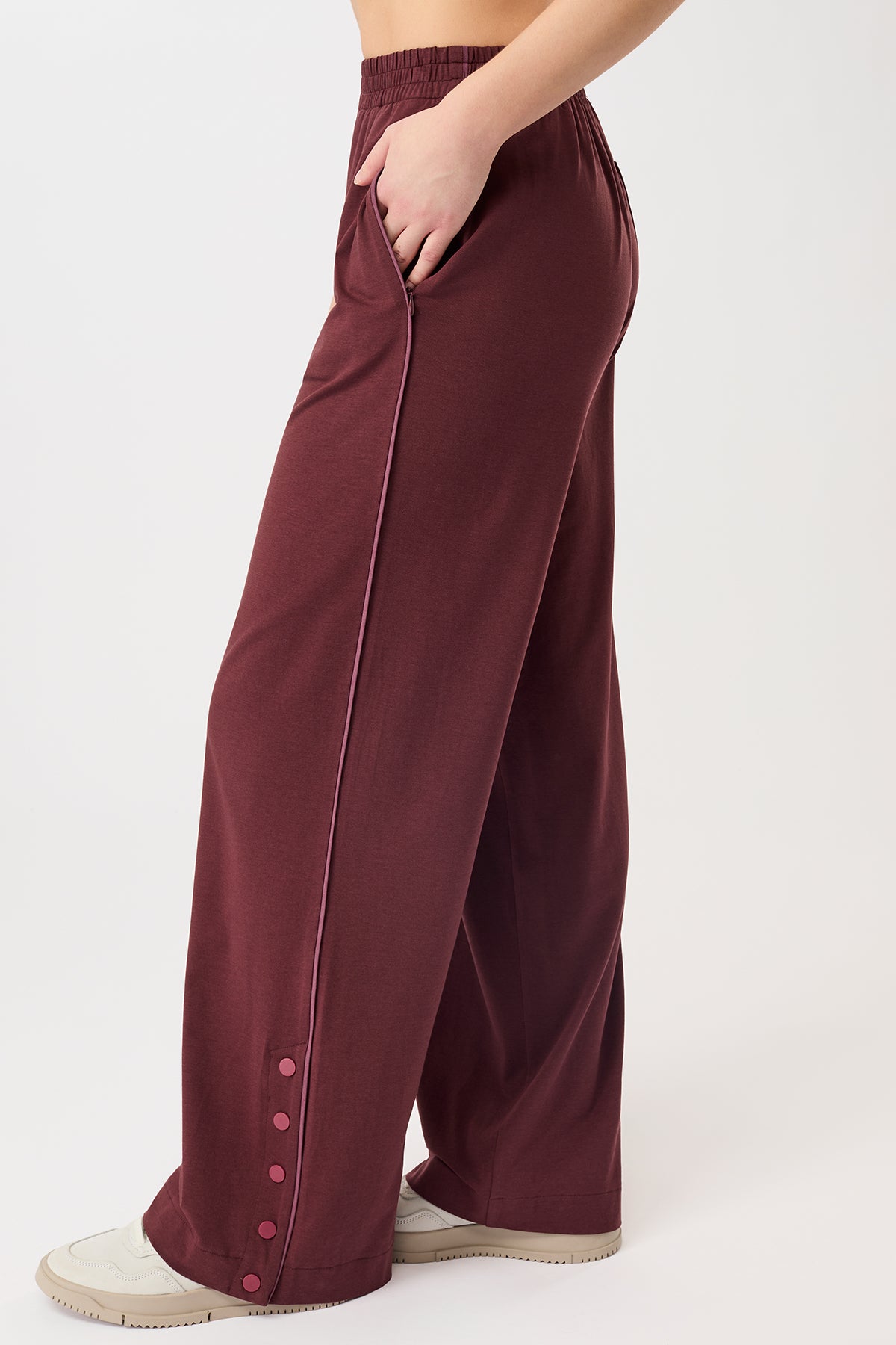 MANDALA womens vegan Track Pants Ruby