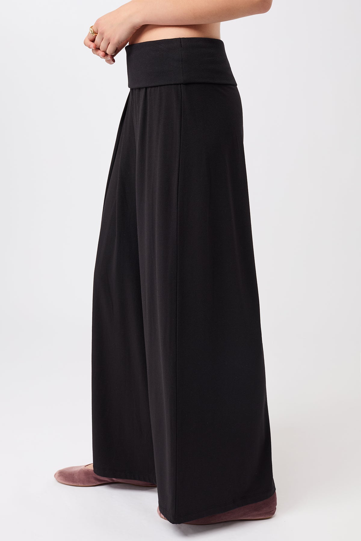 MANDALA womens vegan Lounge Pants Black