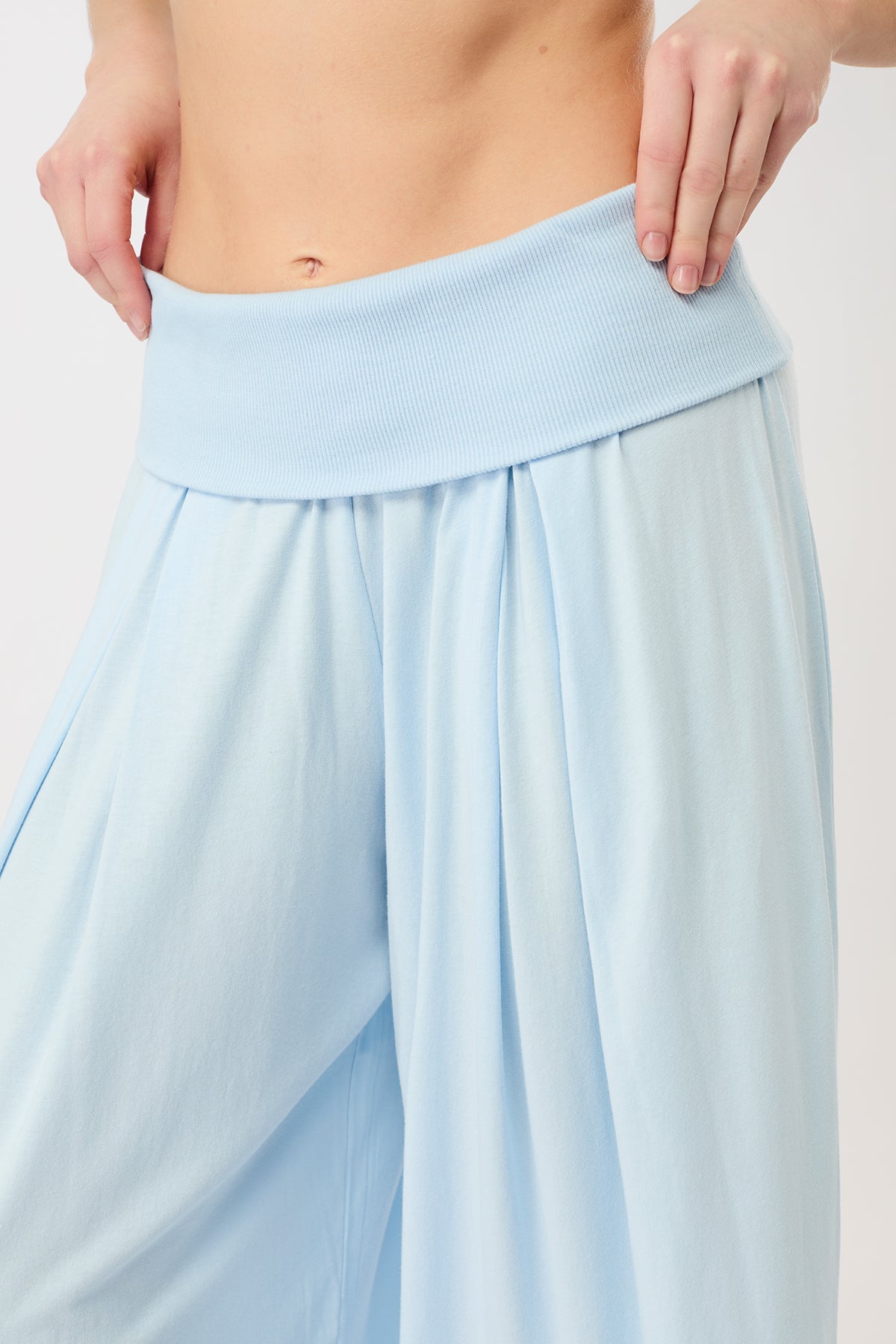 MANDALA womens vegan Lounge Pants Light Blue