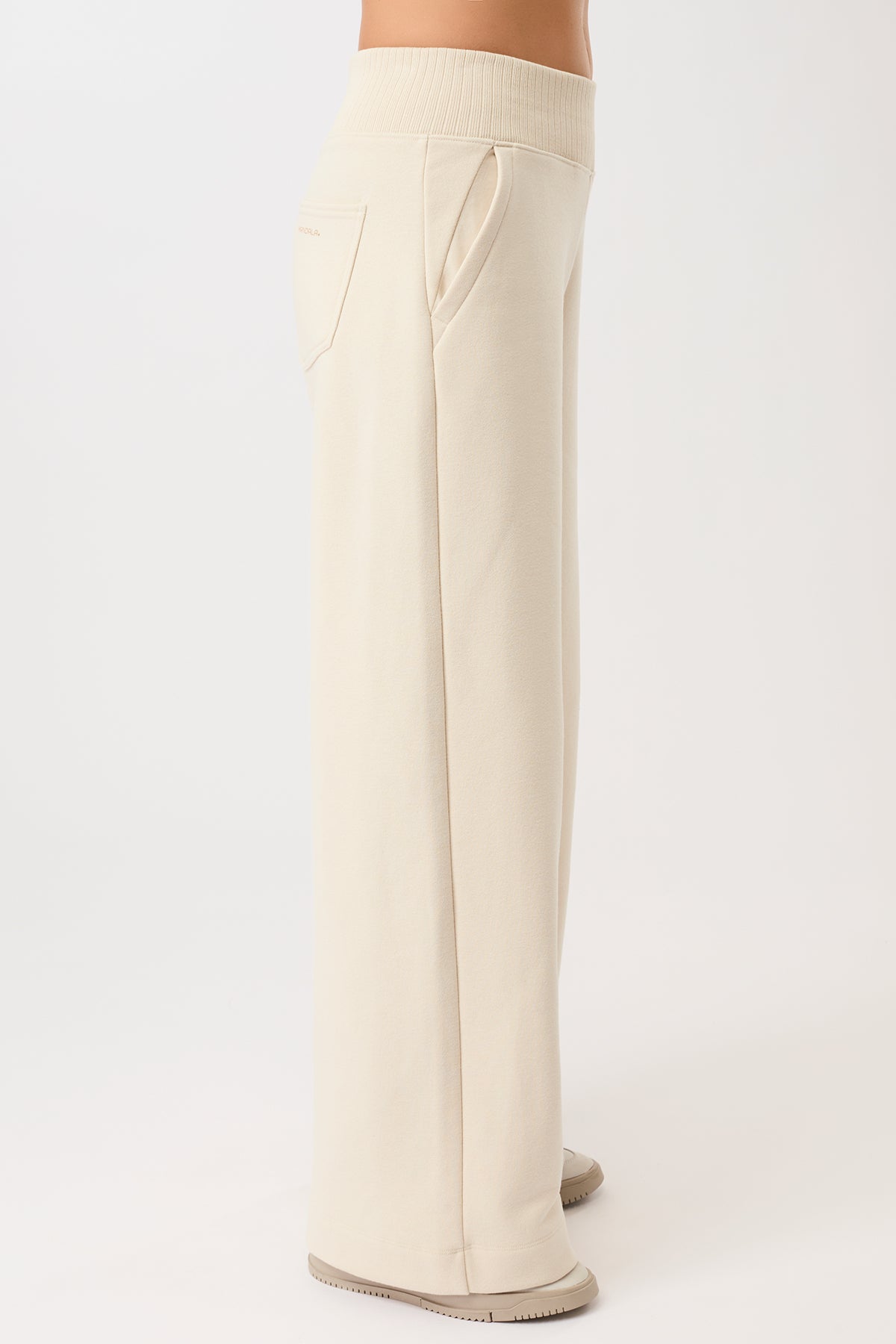 MANDALA womens vegan Pants Surfers Vibe Morning White