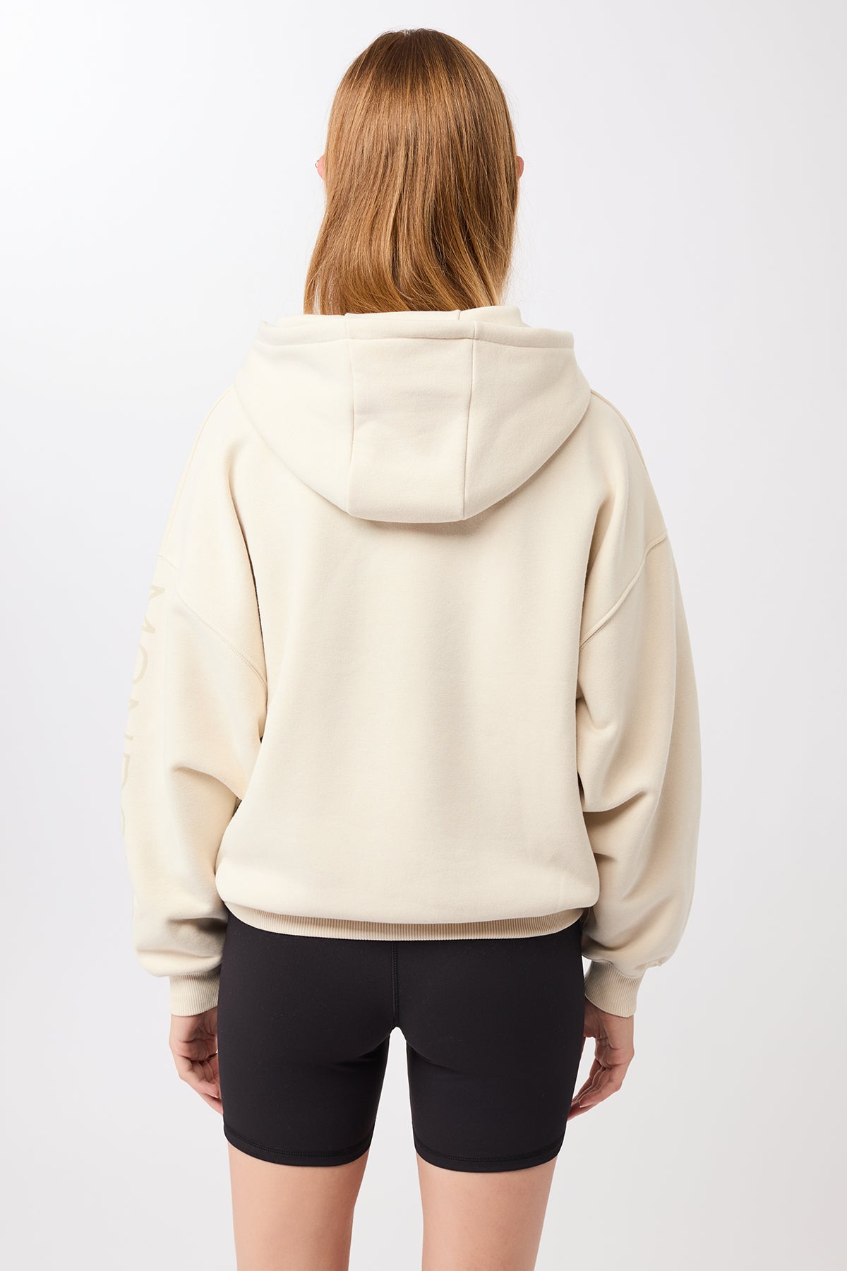 MANDALA womens vegan Hoodie Basic Signature Morning White