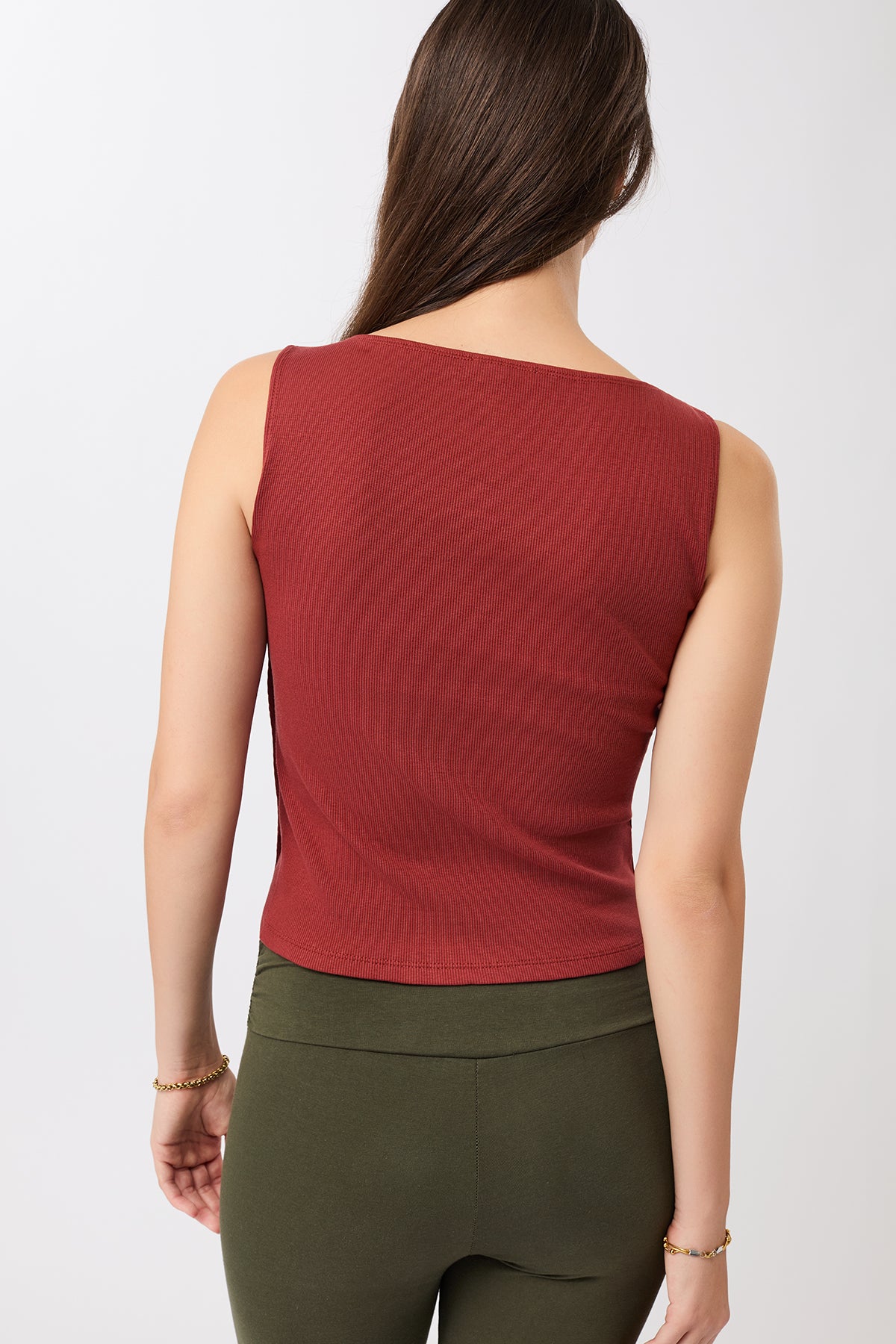MANDALA womens vegan Top Side Button Siena