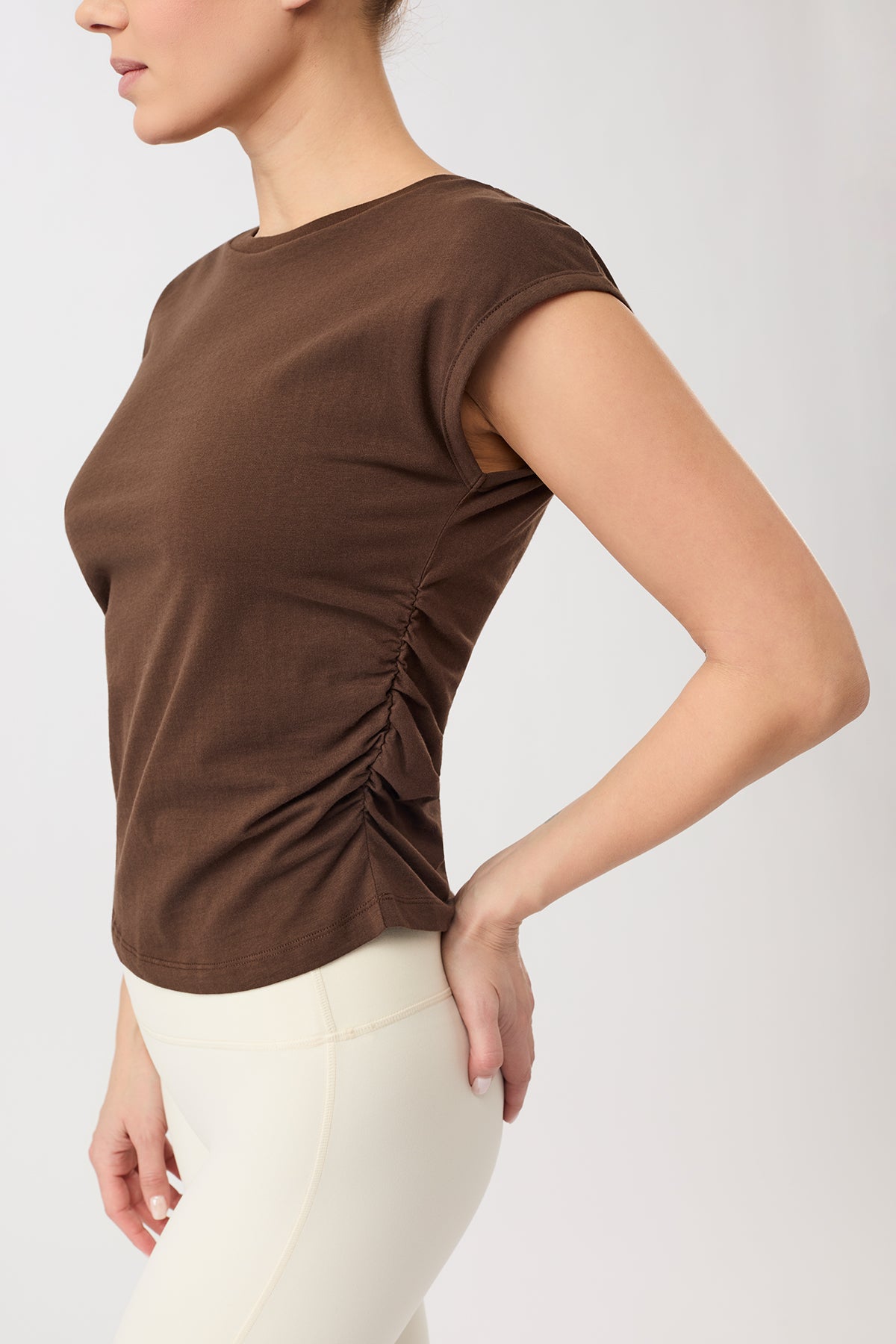 MANDALA womens vegan Top Side Ruffled Wilderness