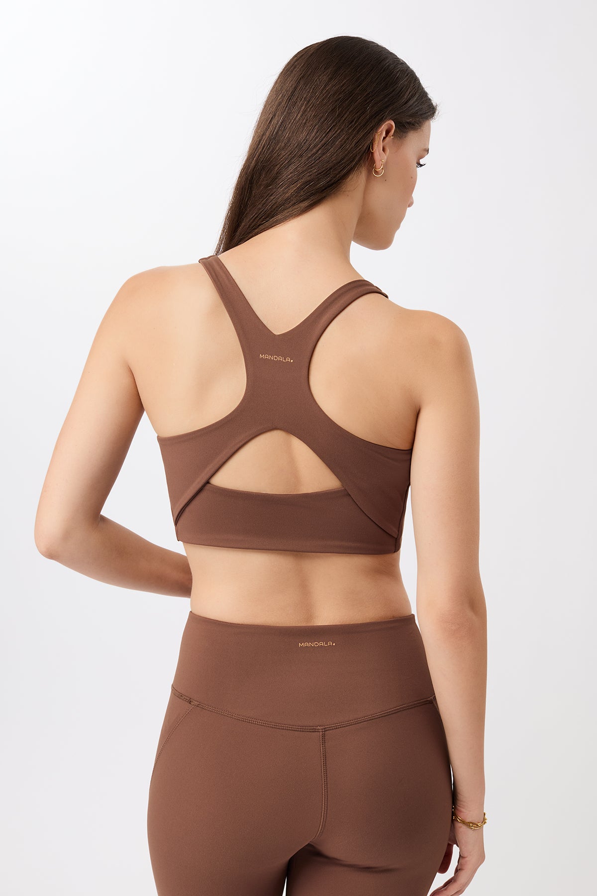 MANDALA womens vegan Sports Bra Wilderness Brown