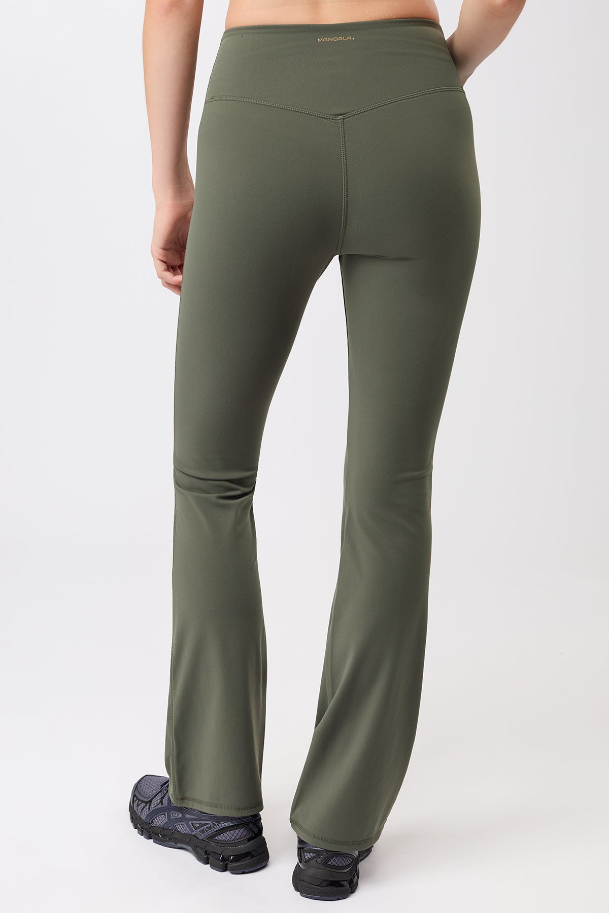 MANDALA womens vegan Sports Pants Flared Leaf