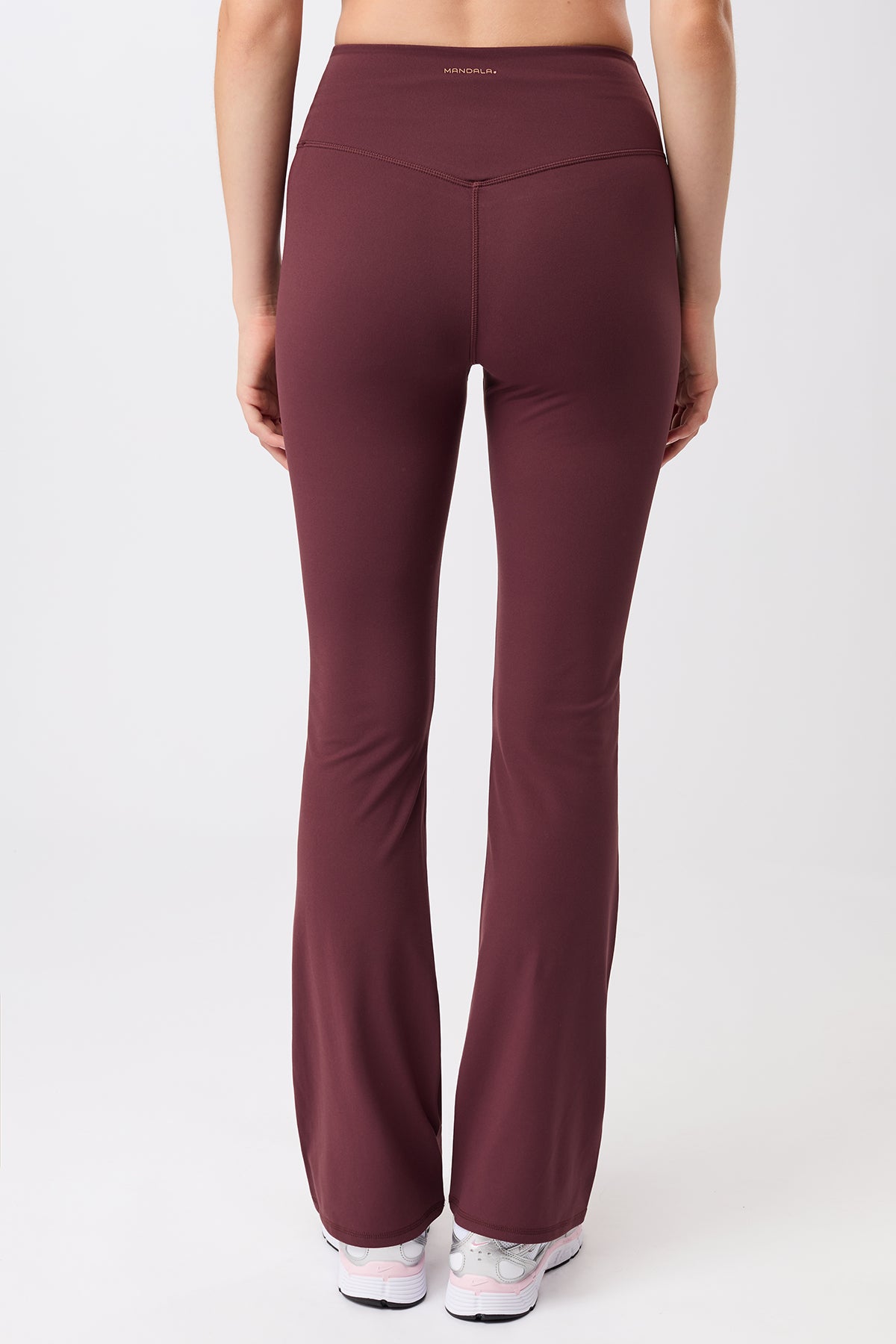 MANDALA womens vegan Sports Pants Flared Ruby