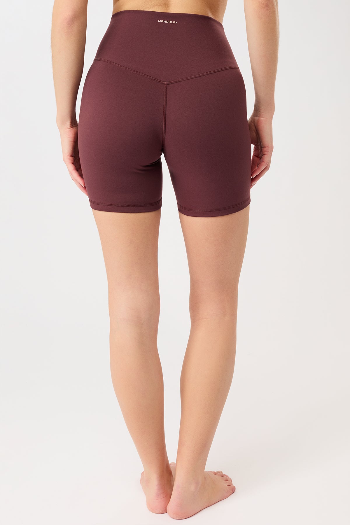 MANDALA womens vegan Biker Shorts Ruby Red