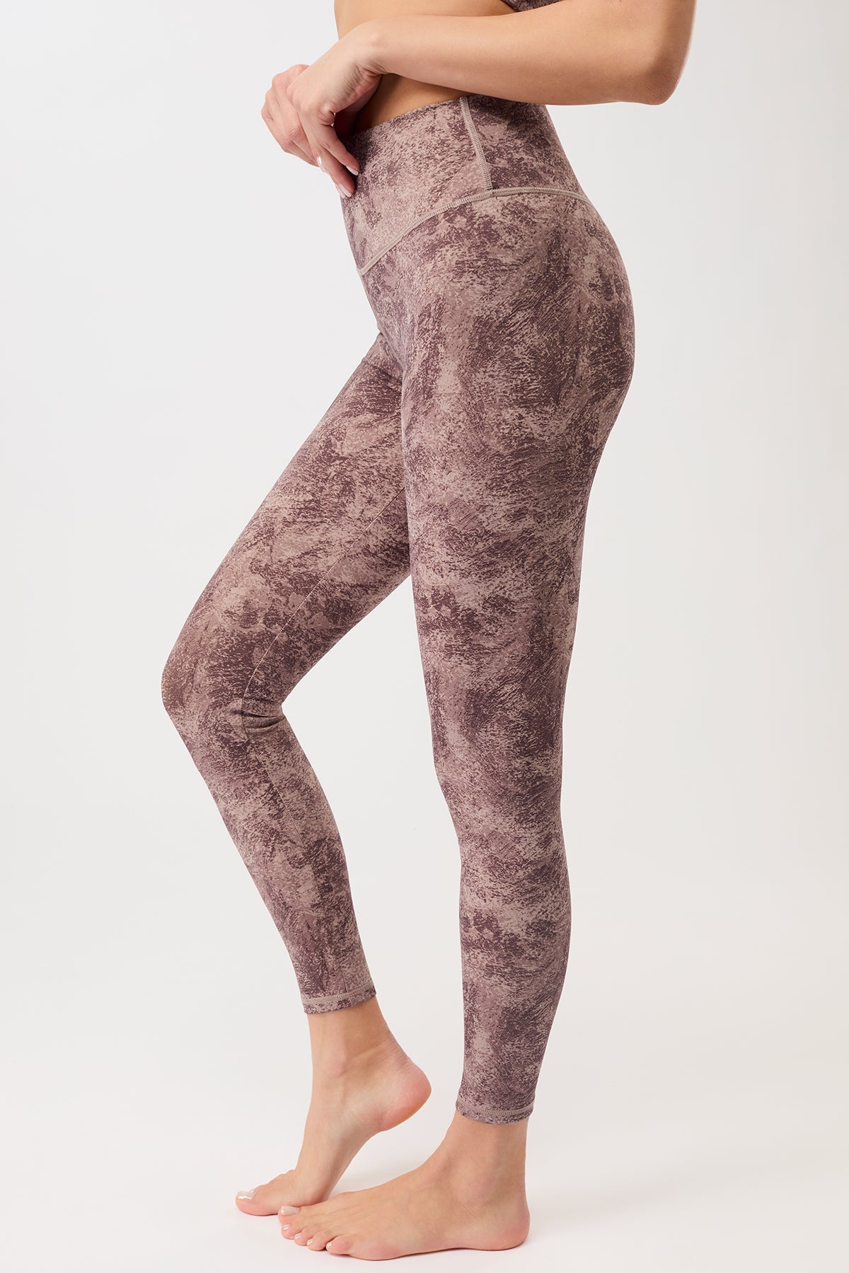 MANDALA womens vegan Tights Monoprinted Earth