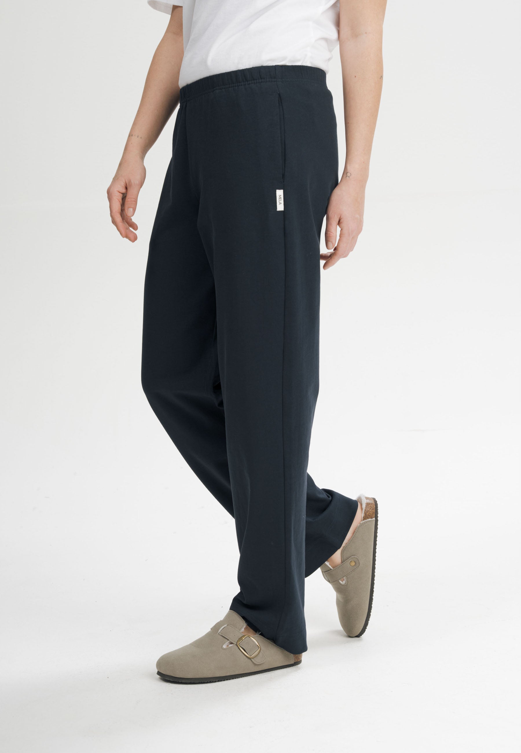 MELA womens vegan Lounge Pants Kirani Navy