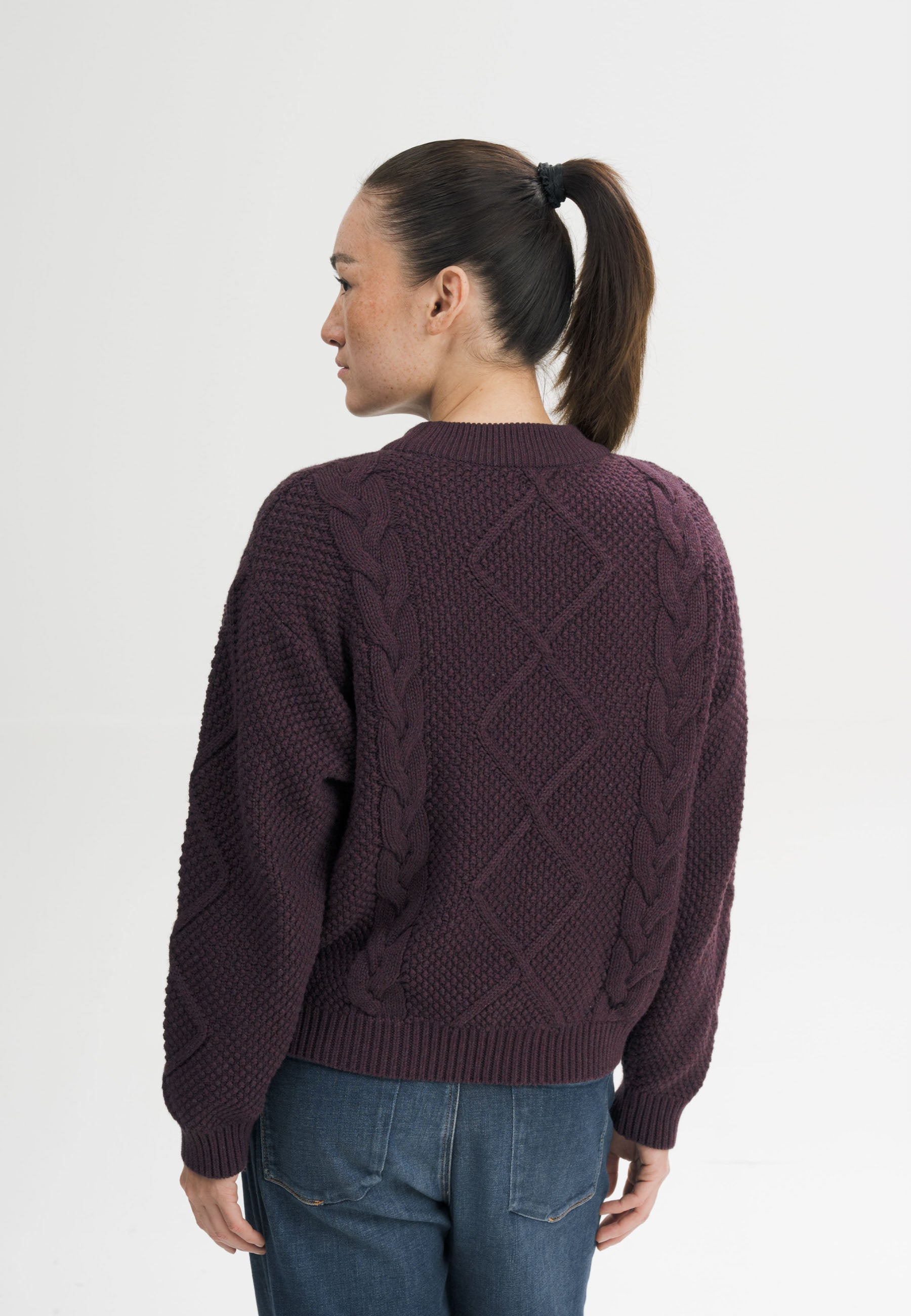 MELA womens vegan Pullover Samaira Elderberry Melange