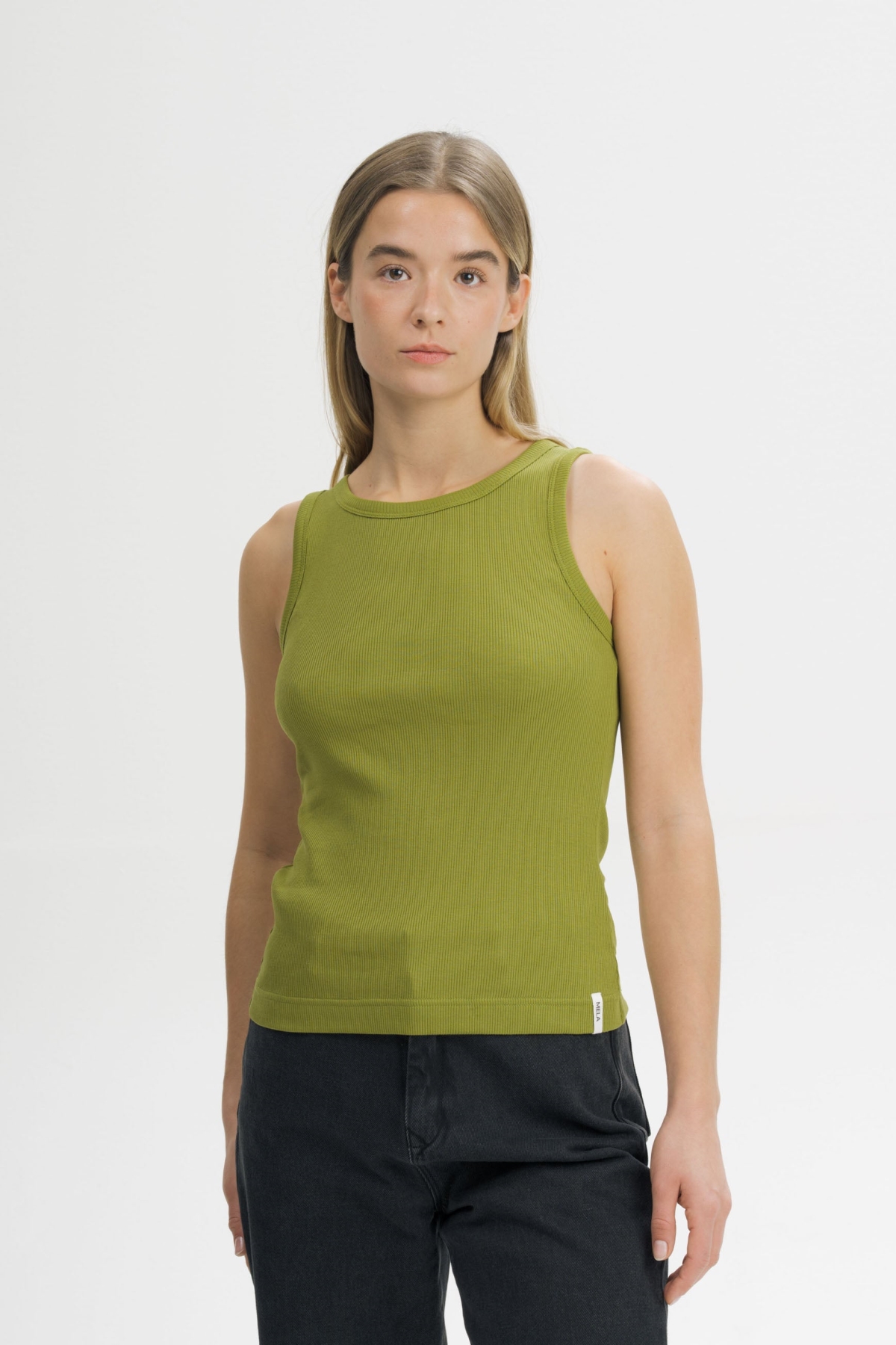MELA womens vegan Tank Top Drisna Golden Green