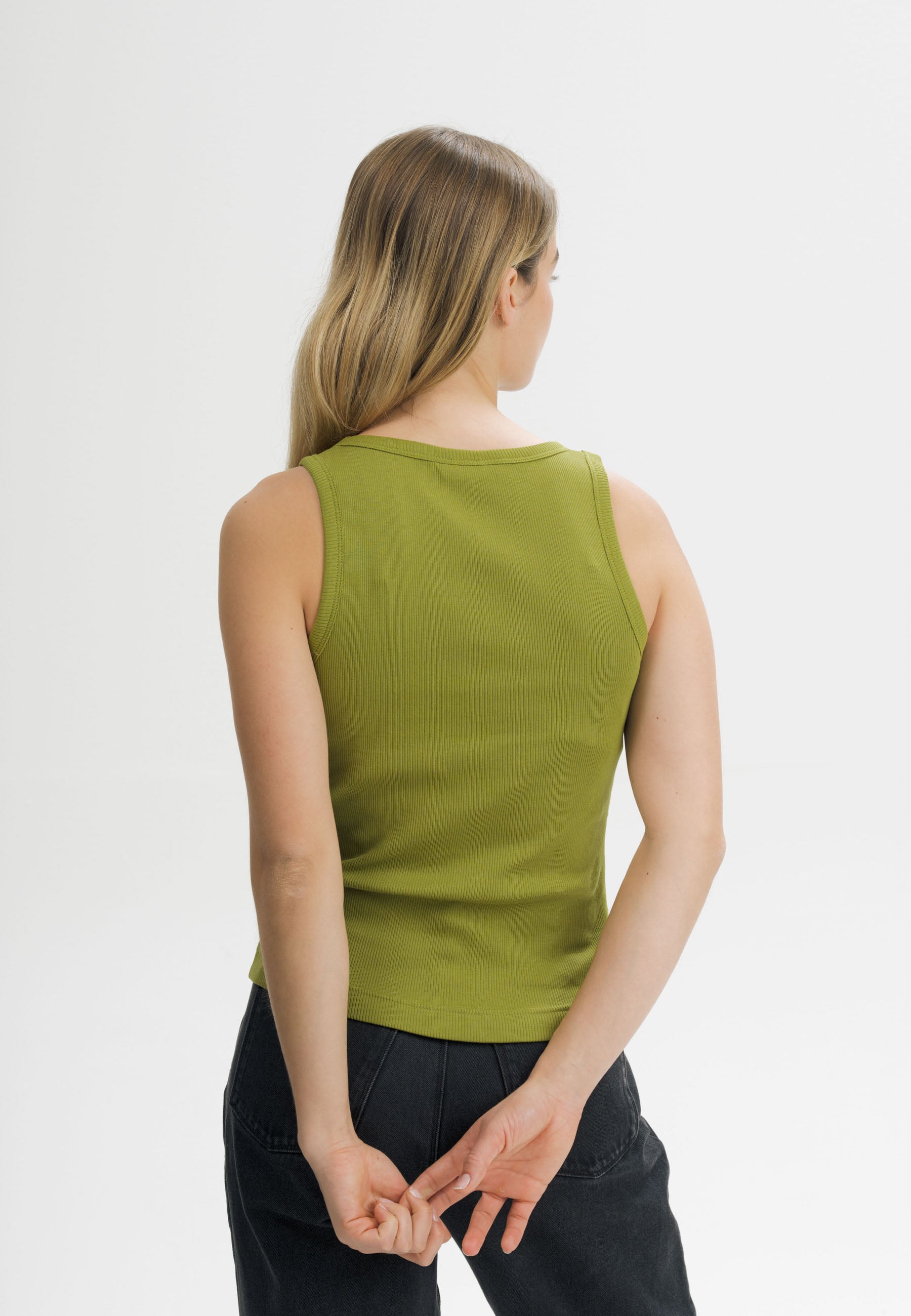 MELA womens vegan Tank Top Drisna Golden Green