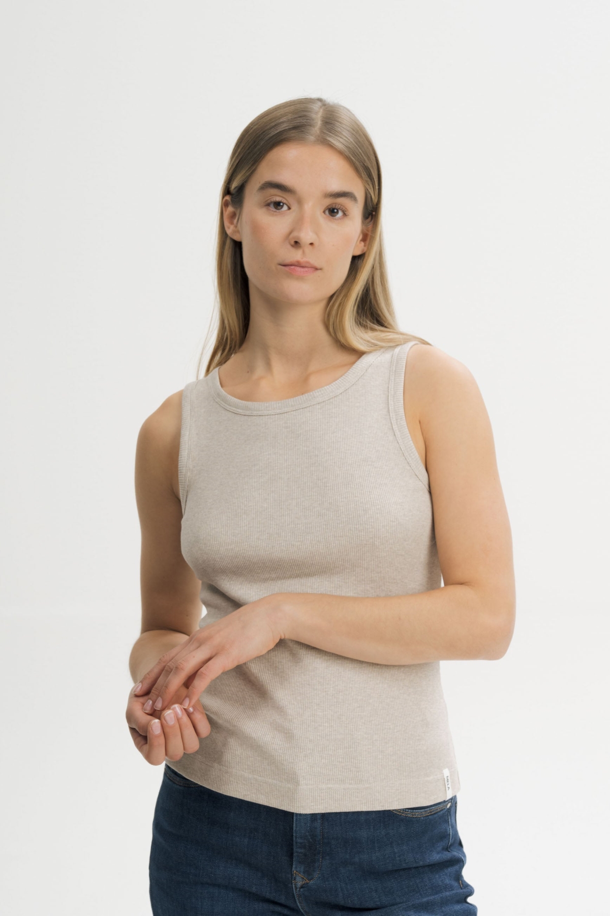 MELA womens vegan Tank Top Drisna Pebble Melange