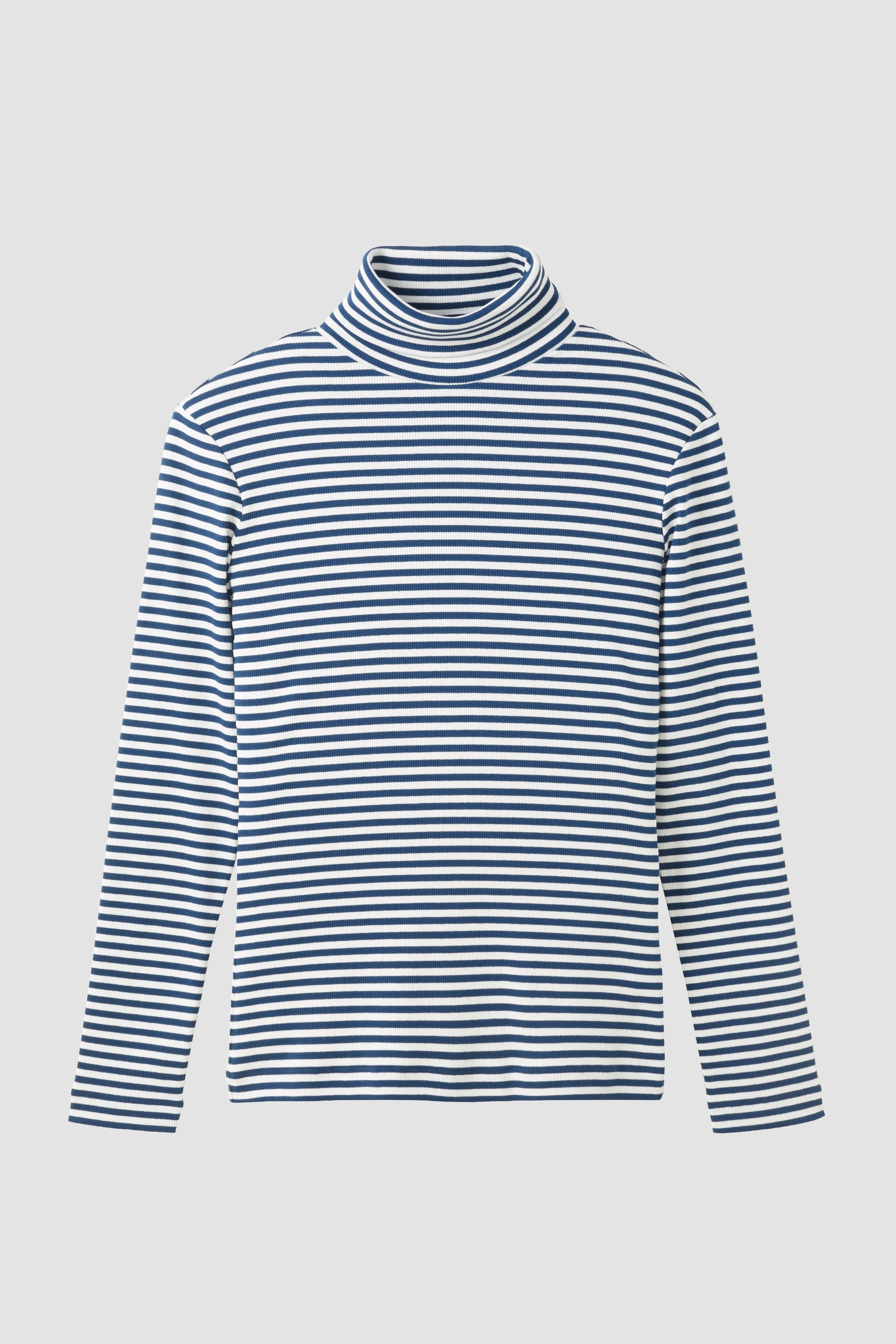 Recolution Damen vegan Langarmshirt Liatris Stripes In Der Farbe Vintage Blau