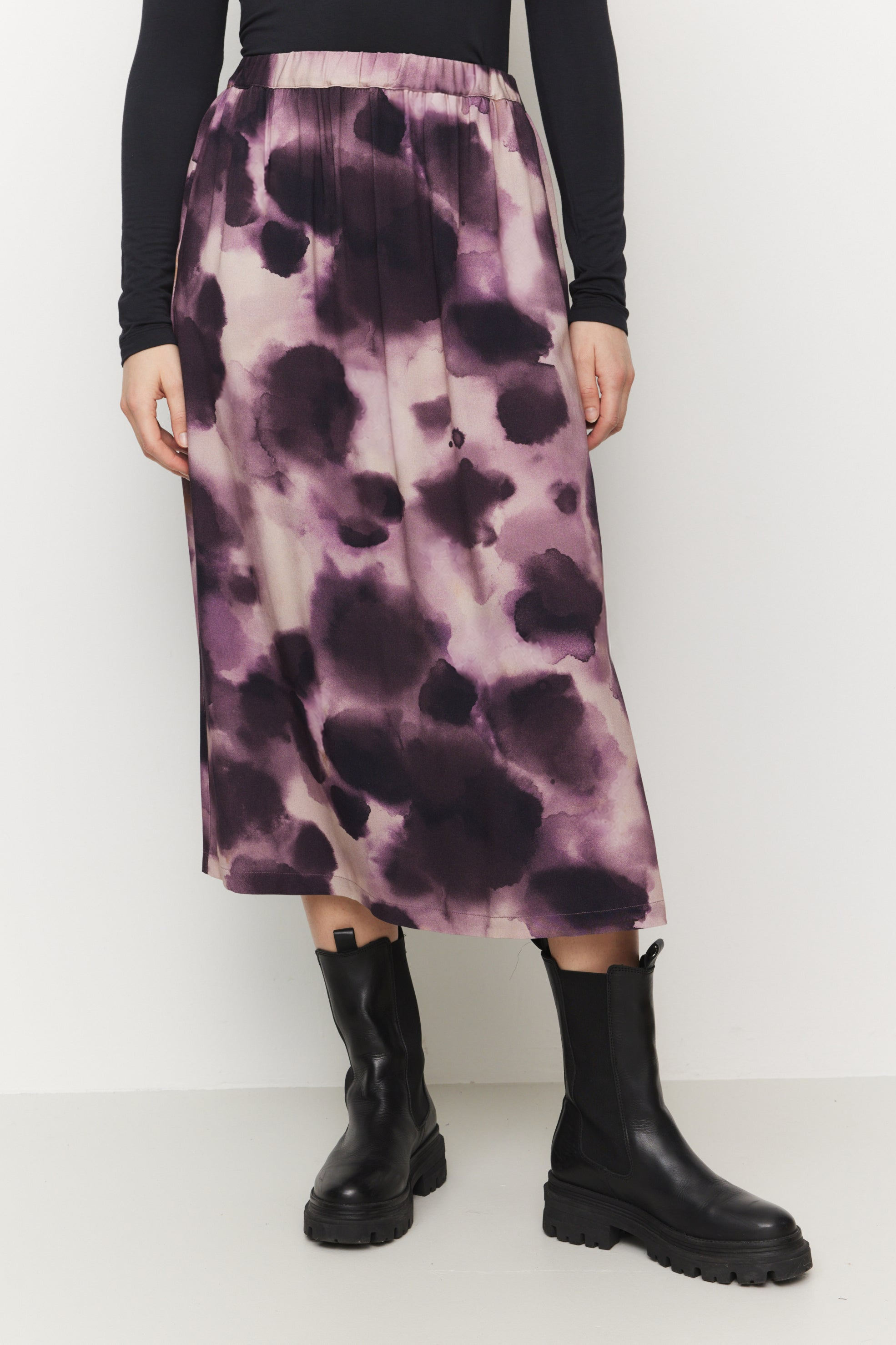 Recolution womens vegan Skirt Holly Waterdrop Dark Grape