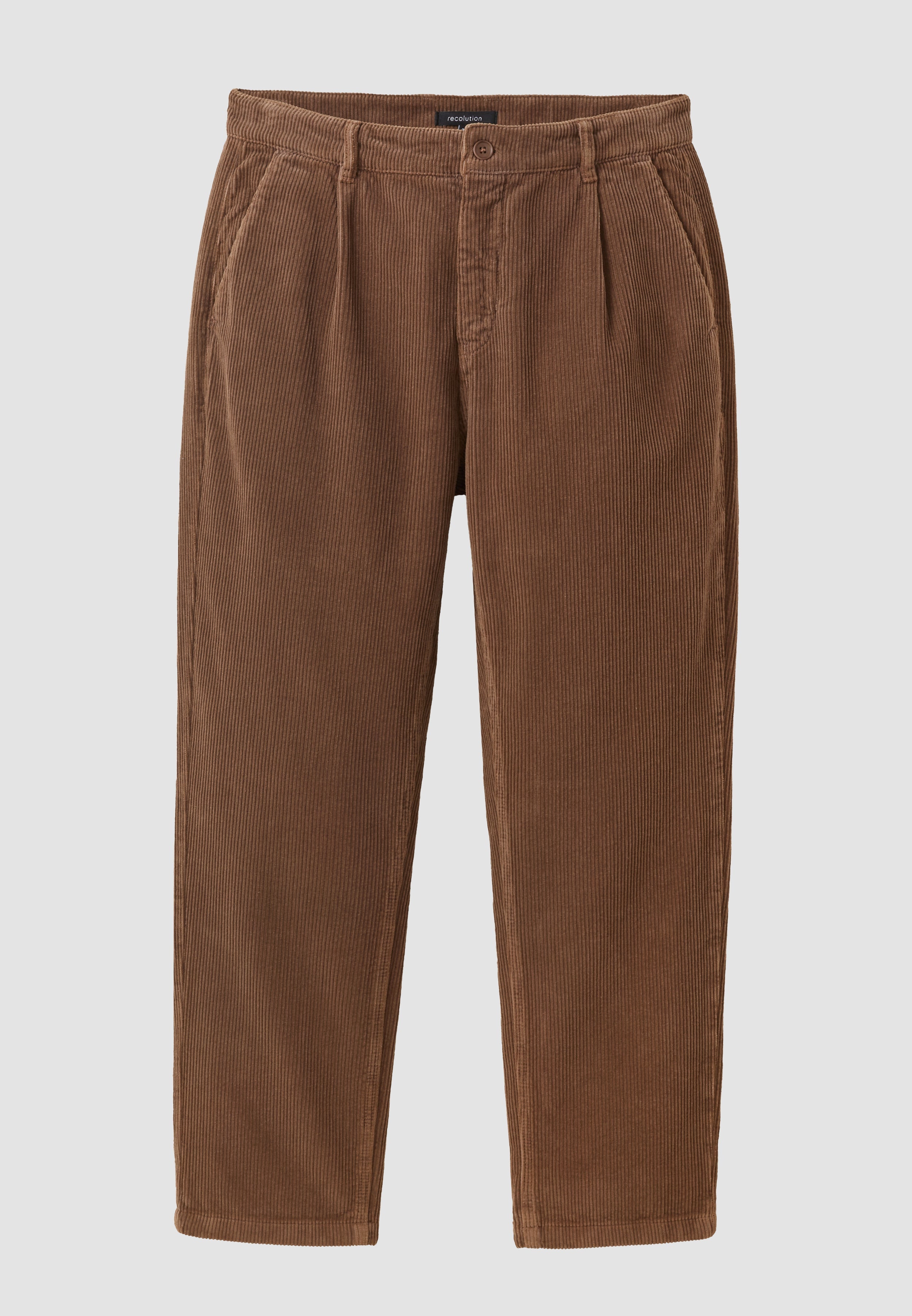Recolution men vegan Pants Oak Corduroy Coffee Brown