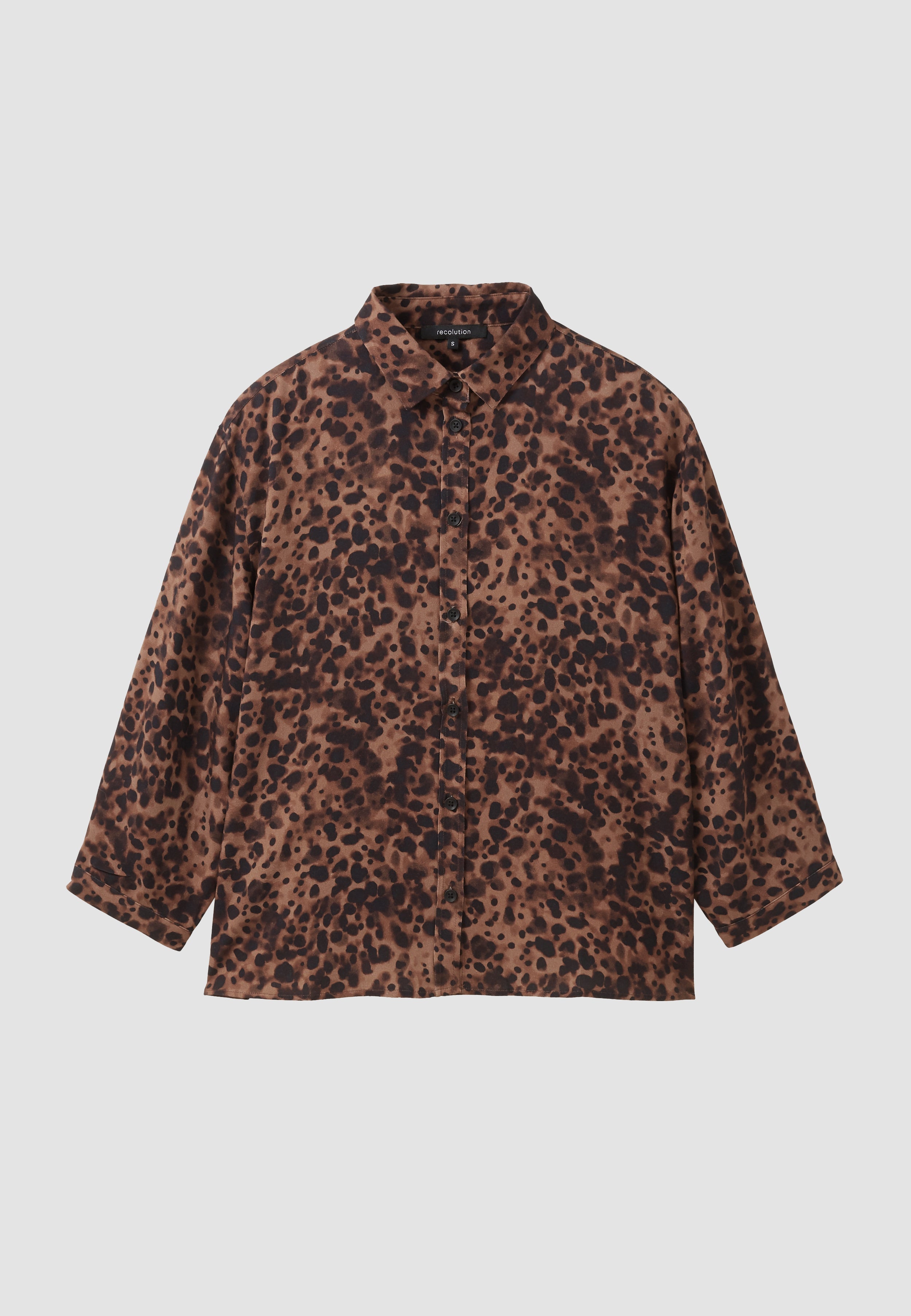 Recolution womens vegan Blouse Cypress Leo Cognac Brown