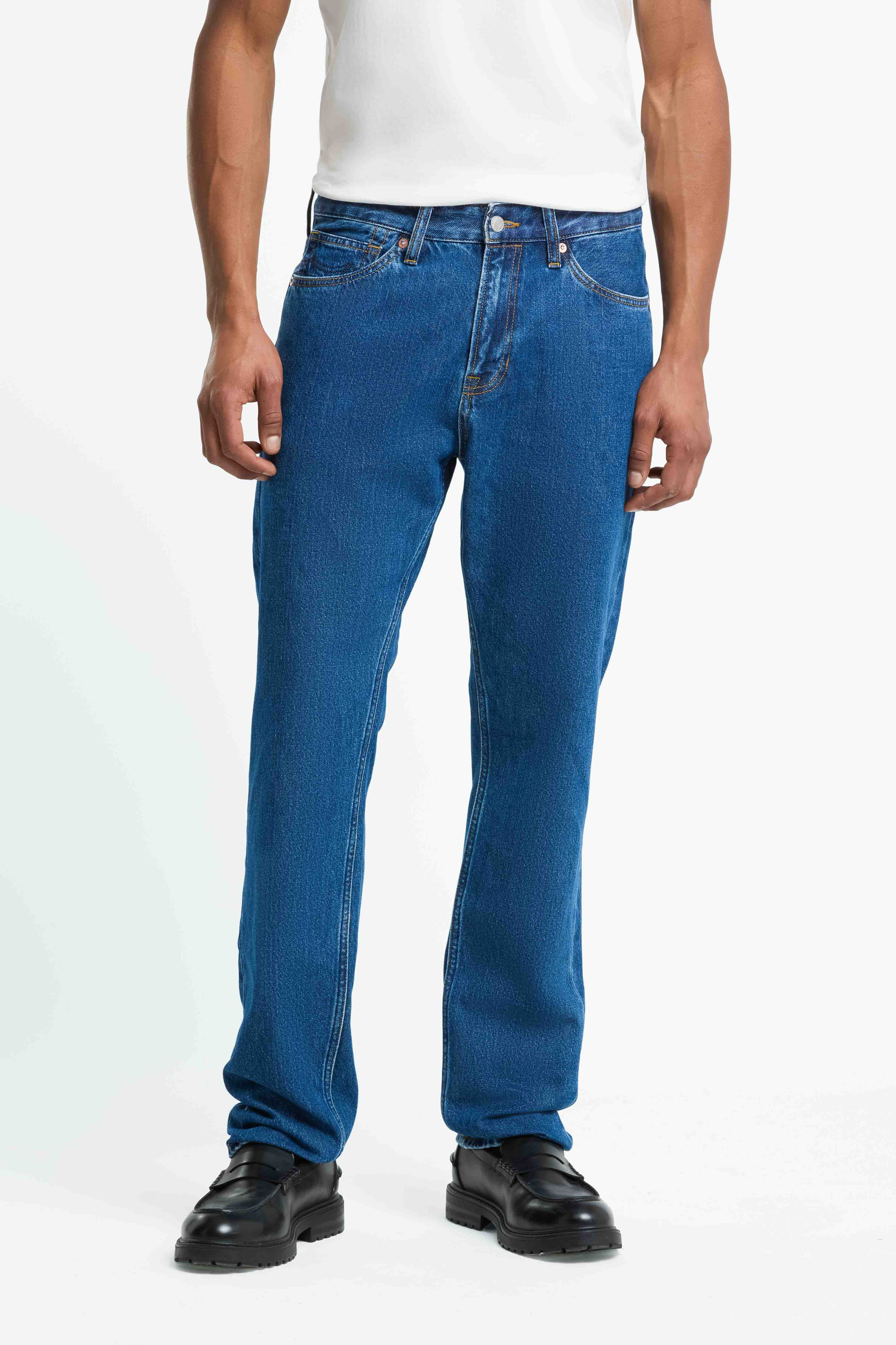 Kings Of Indigo Herren vegan Jeans Addo Natural Stretch Dunkel Gewaschen