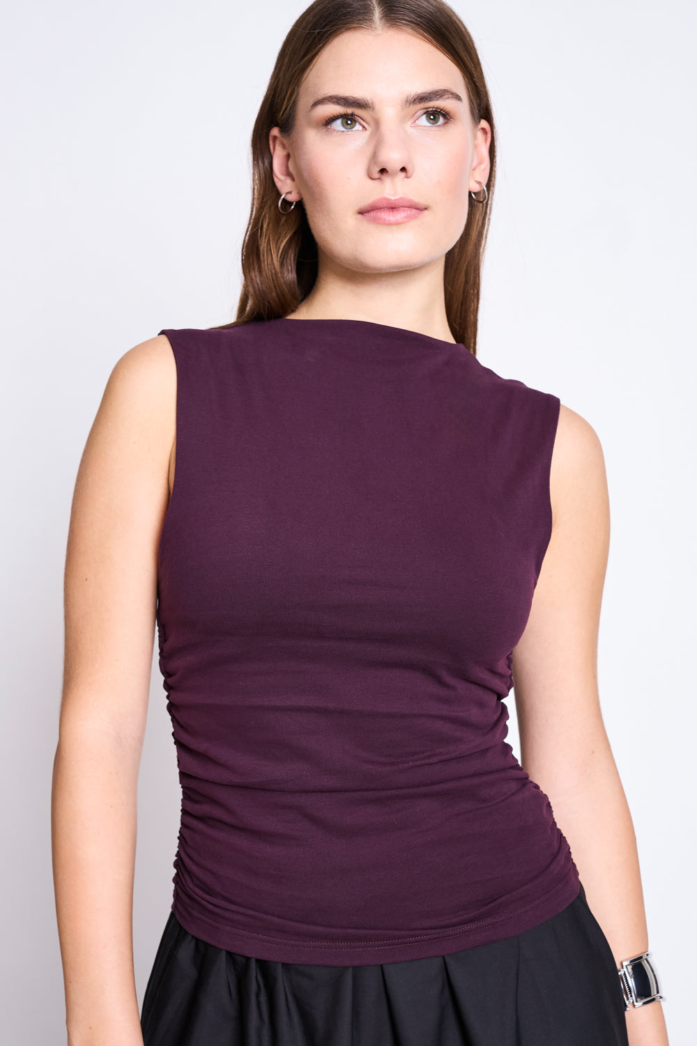 JAN N JUNE Damen vegan RÃ¼schentop Rafo Kirschlackrot