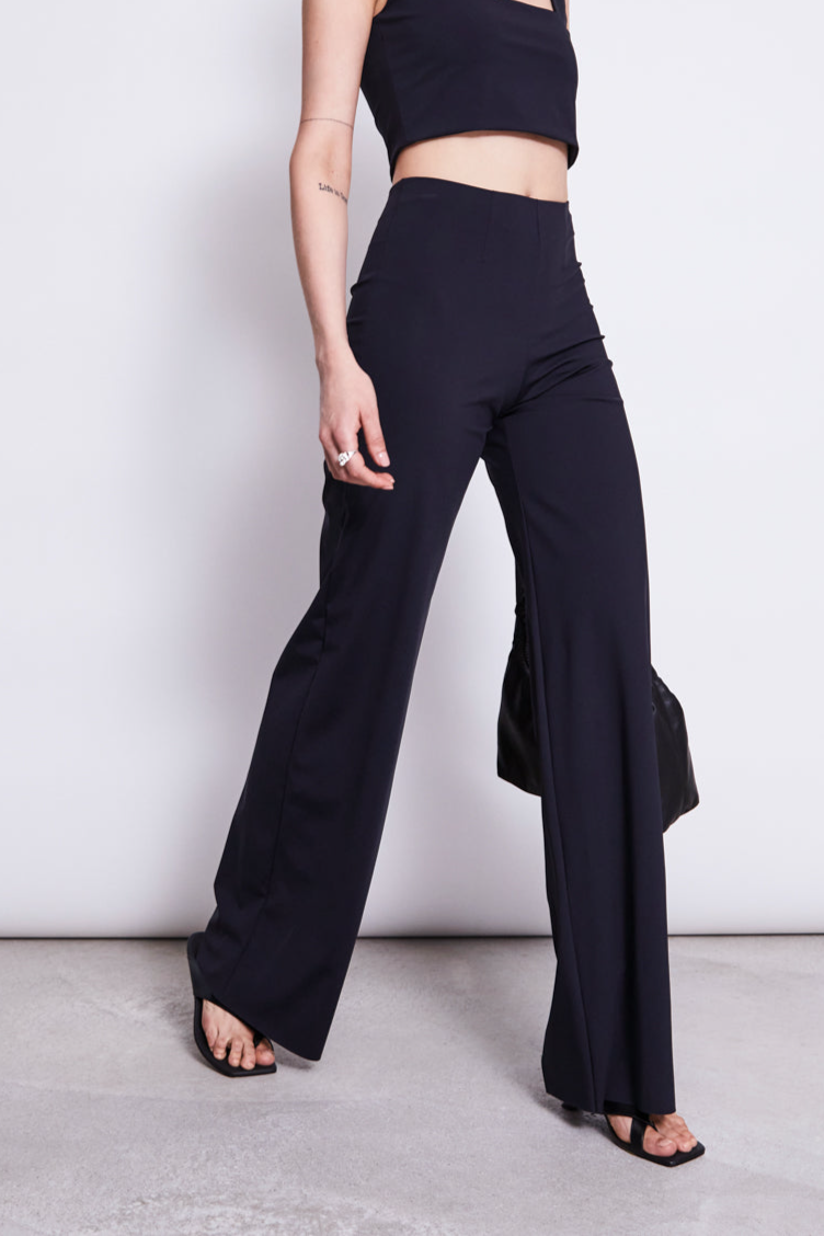 JAN N JUNE Damen vegan Hose Marlene Schwarz