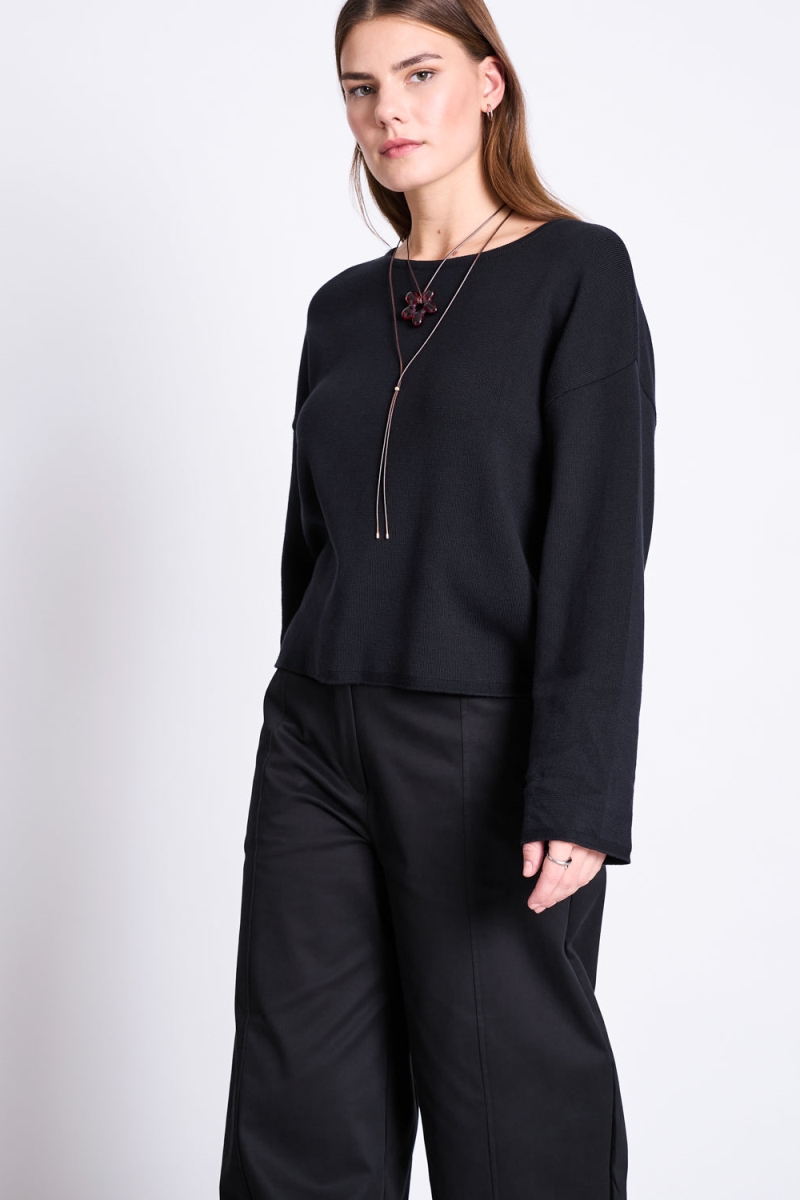 JAN N JUNE womens vegan Jumper Williamsburg Black