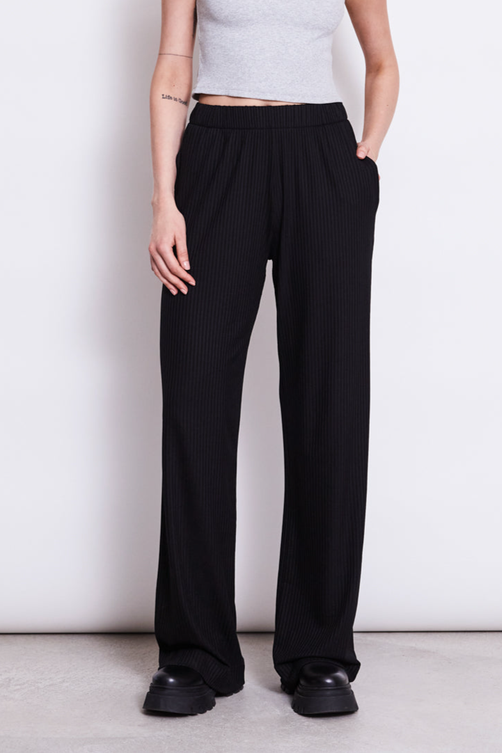 JAN N JUNE Damen vegan Hose Smilla Schwarz