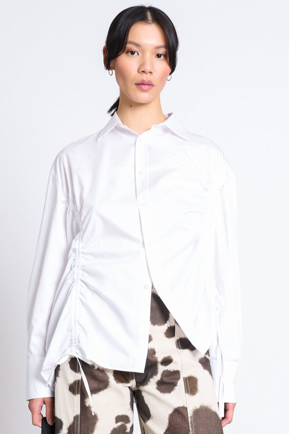 JAN 'N JUNE womens vegan Shirt Gathered Ziba White