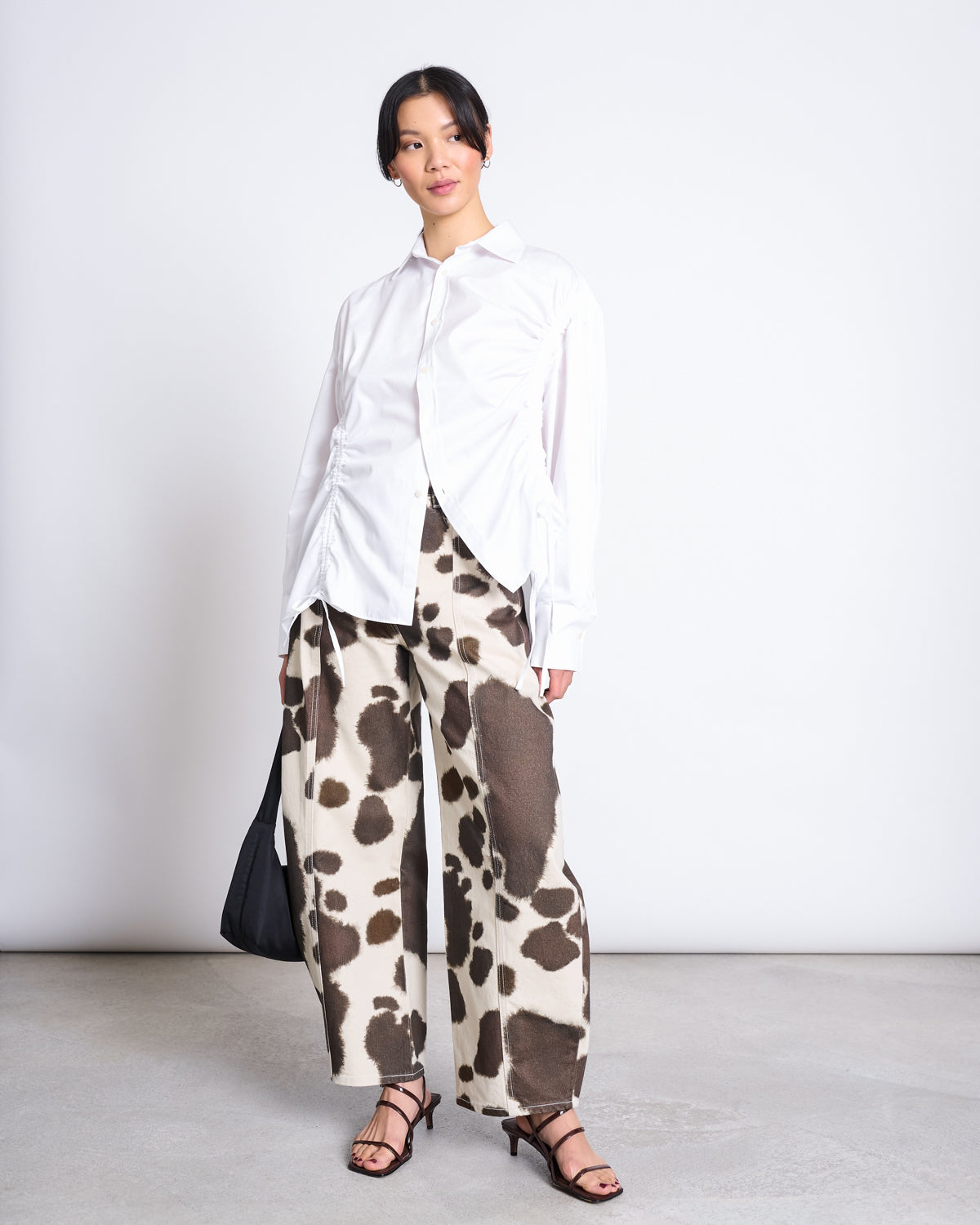 JAN 'N JUNE womens vegan Shirt Gathered Ziba White