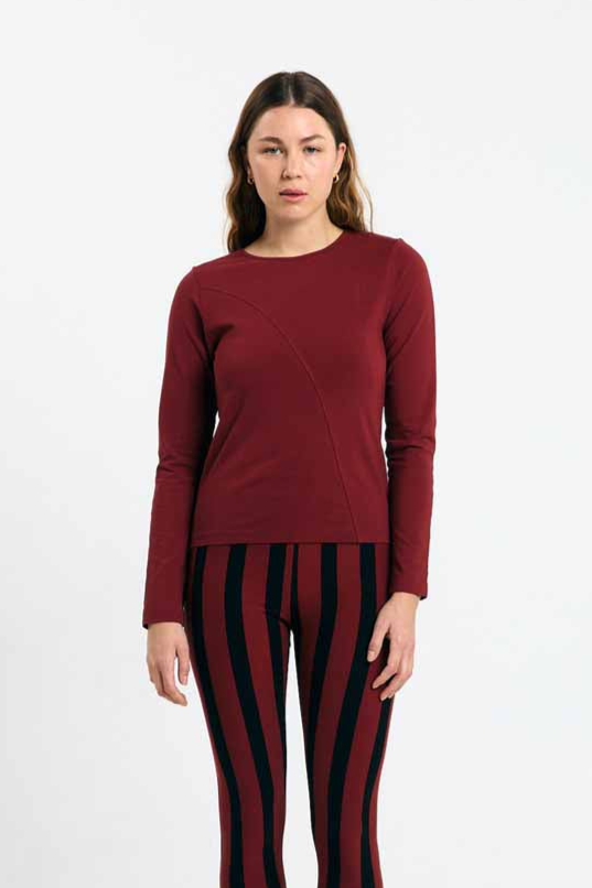 SUITE13LAB Damen vegan Top Balao Bicolor Brick