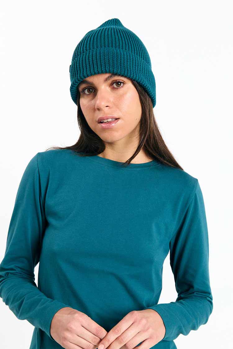 SUITE13LAB womens vegan Beanie Zion Deep Green