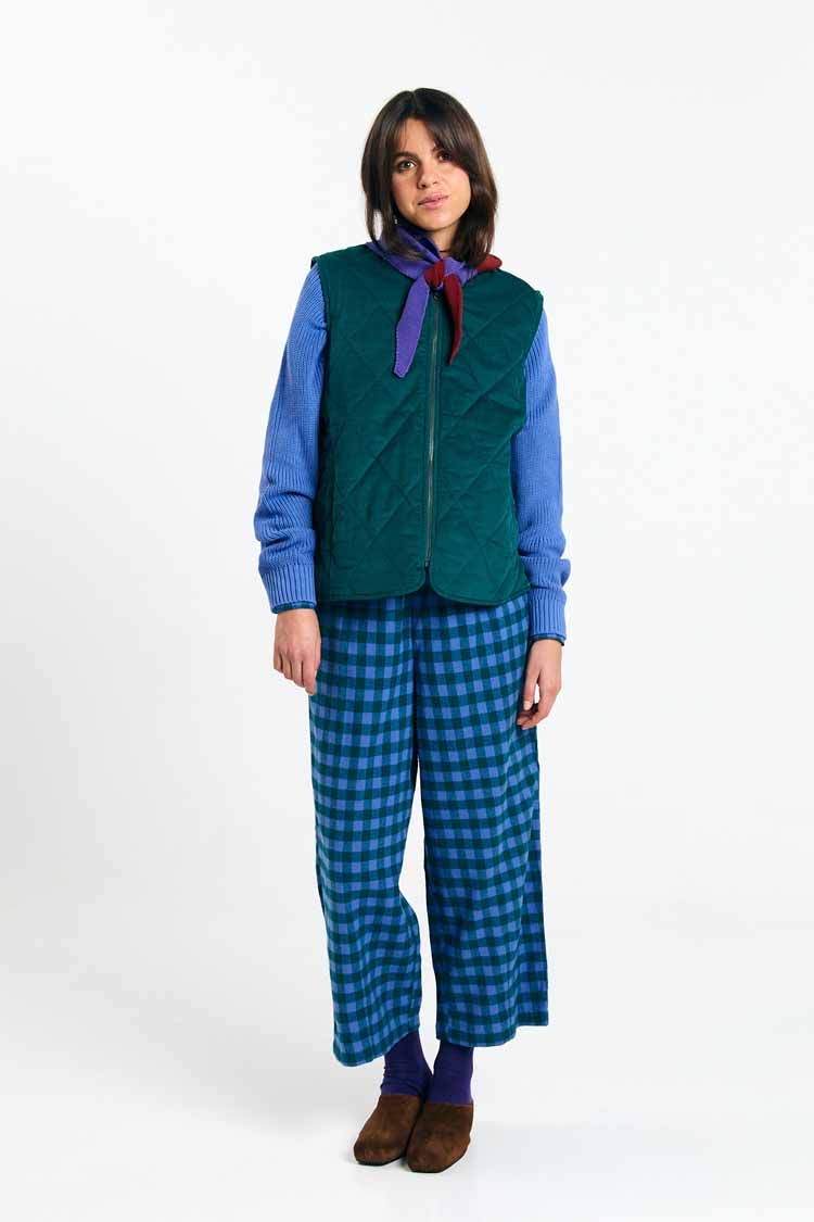 SUITE13LAB womens vegan Vest Meda Deep Green